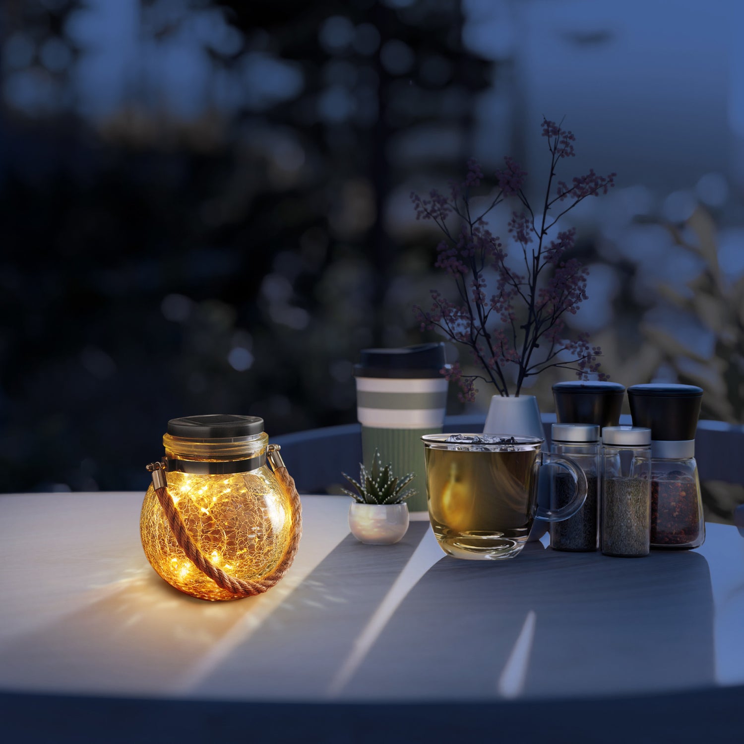 5 in. Solar Powered Fairy Jar Light