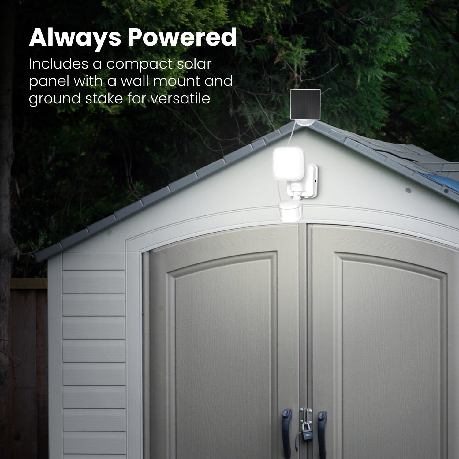 6 in. Daylight (5000K) White Solar Single Head Motion Security Floodlight