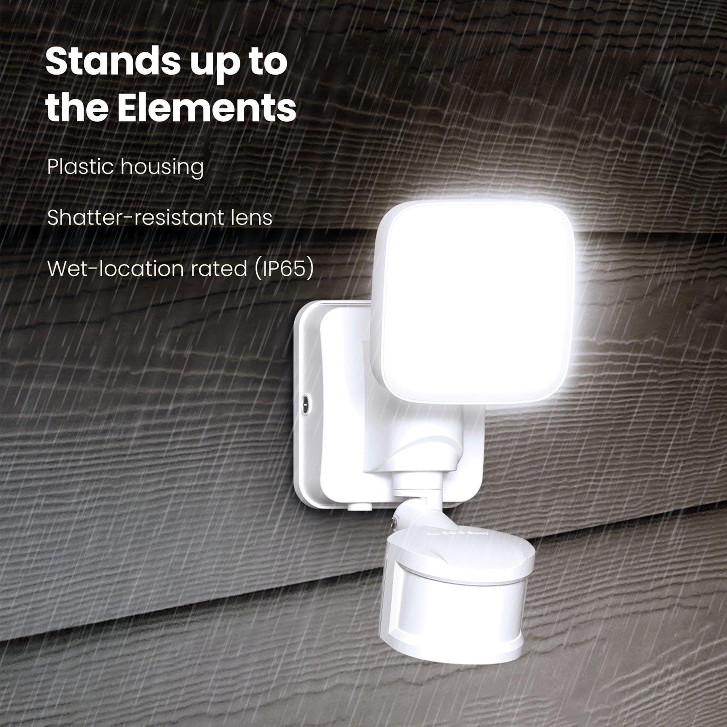 6 in. Daylight (5000K) White Solar Single Head Motion Security Floodlight