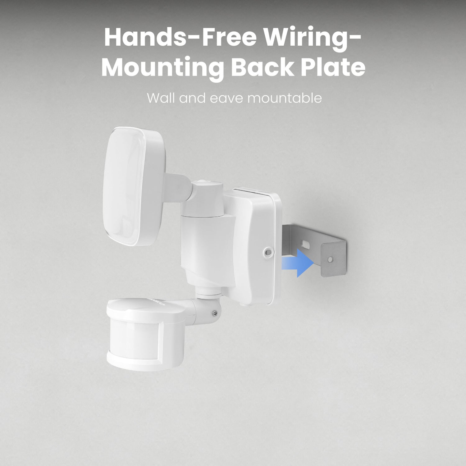 6 in. Daylight (5000K) White Solar Single Head Motion Security Floodlight