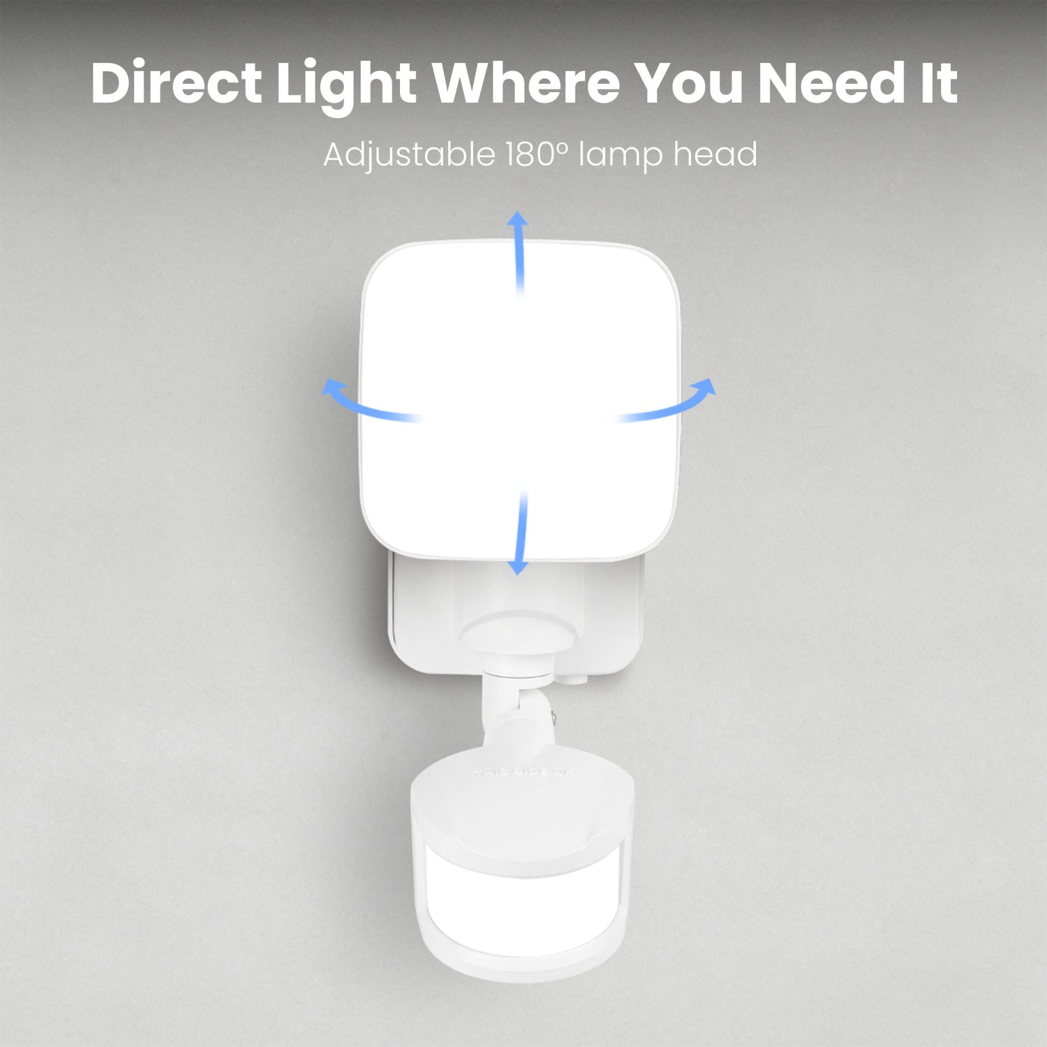 6 in. Daylight (5000K) White Solar Single Head Motion Security Floodlight