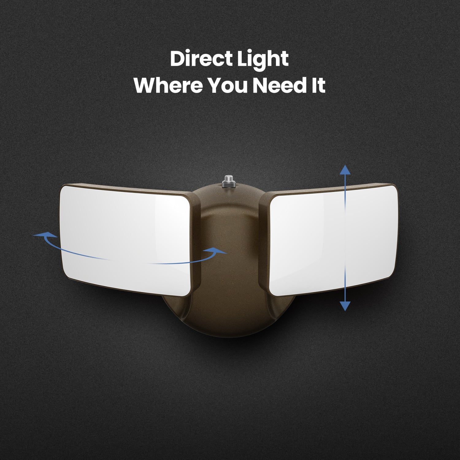 28W Bronze Outdoor Integrated LED Flood Light with Dusk to Dawn
