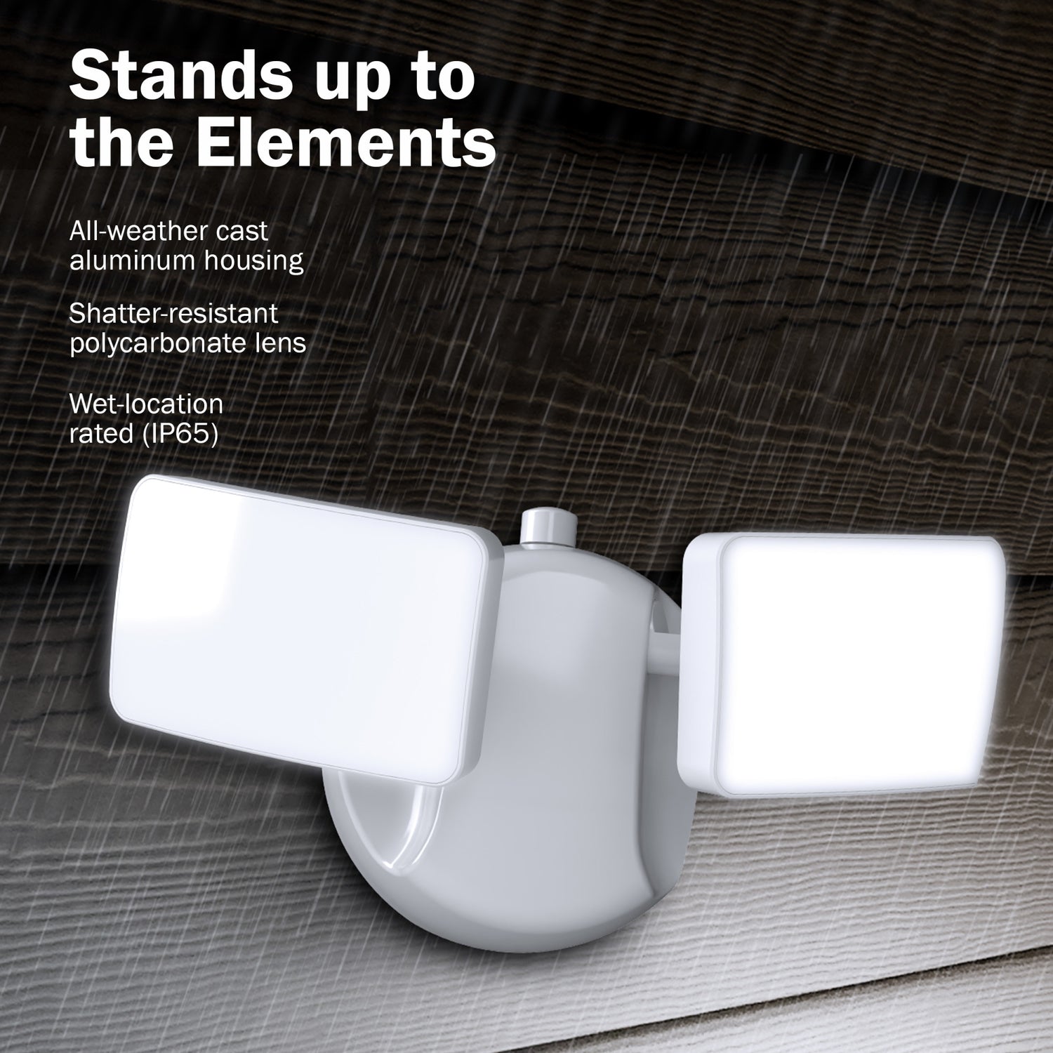 28W Daylight (5000K) Dusk to Dawn Photocell Sensor Outdoor Integrated LED Security Dual Head Flood Area Light