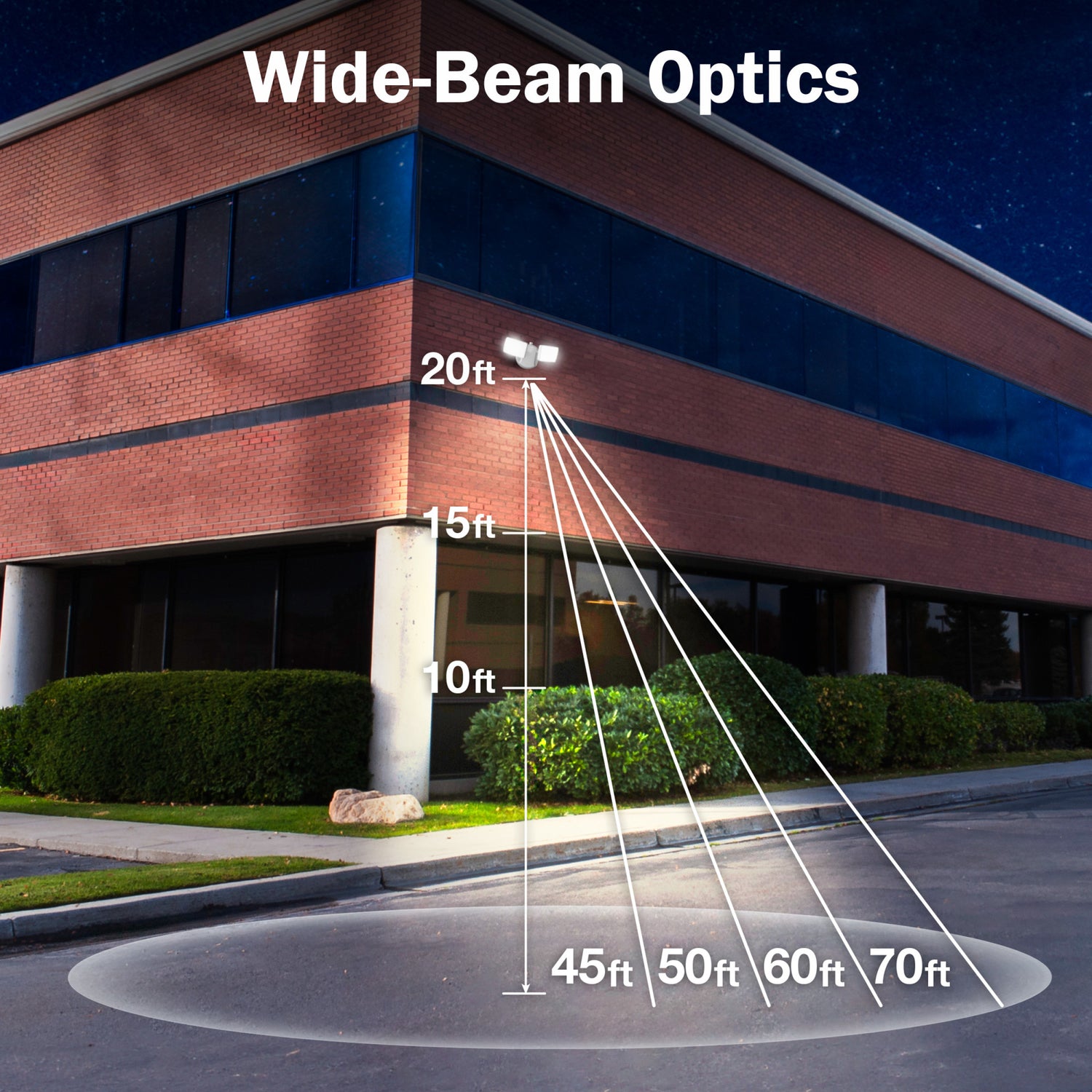 28W Daylight (5000K) Dusk to Dawn Photocell Sensor Outdoor Integrated LED Security Dual Head Flood Area Light