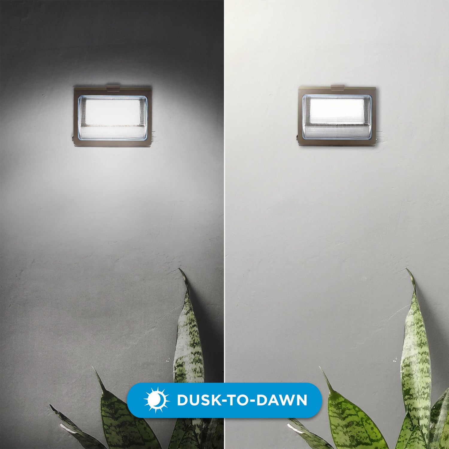 12000/8000/4000 Lumen Adjustable White Commercial Motion Wall Pack Light