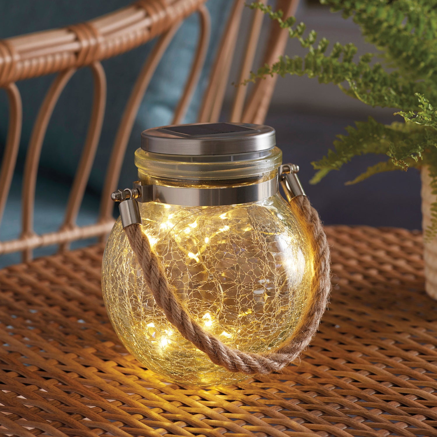 5 in. Solar Powered Fairy Jar Light