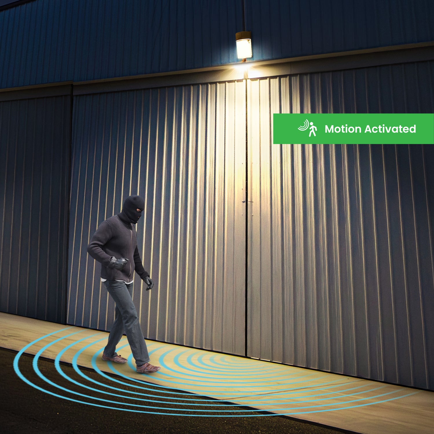 4000/3000/1500 Lumens Adjustable White Motion Mini Wall Pack Light