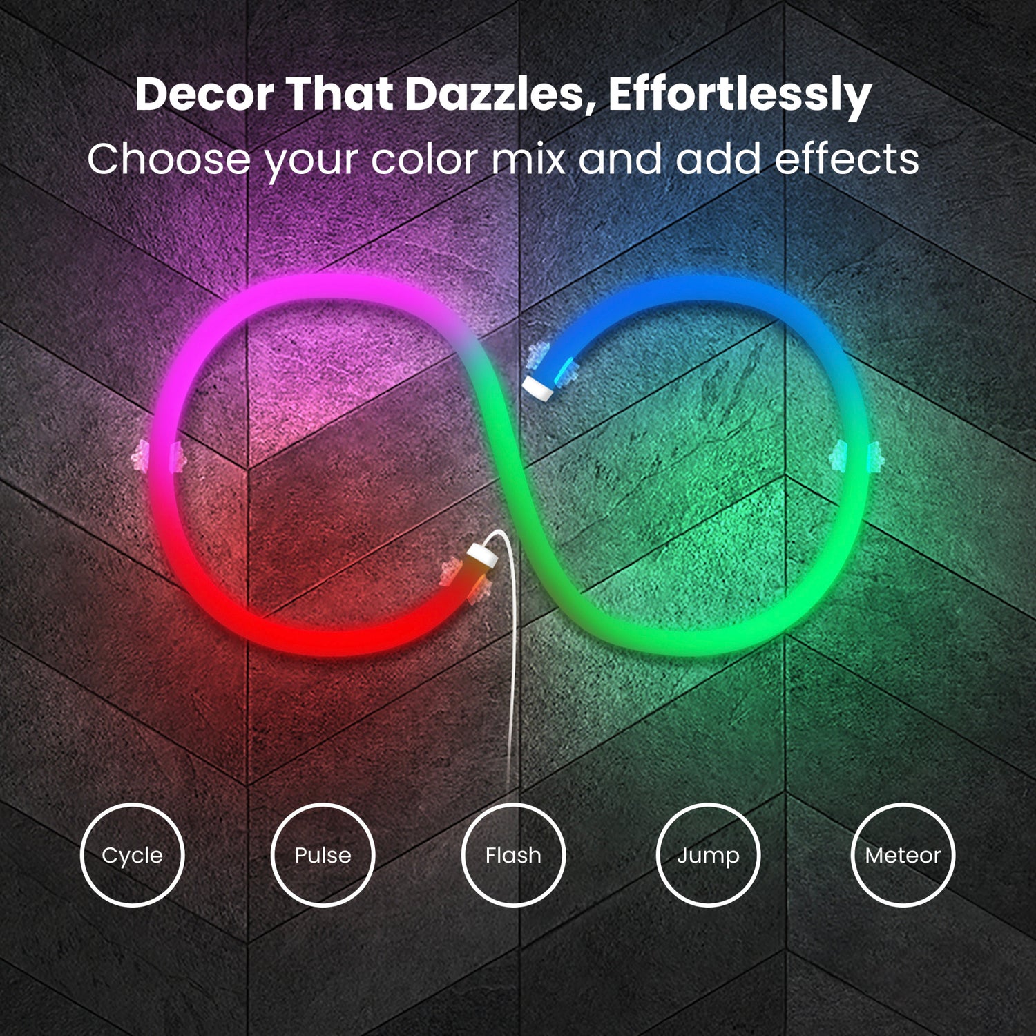 5 ft. LED 360° Color Chasing Neon Light with Remote