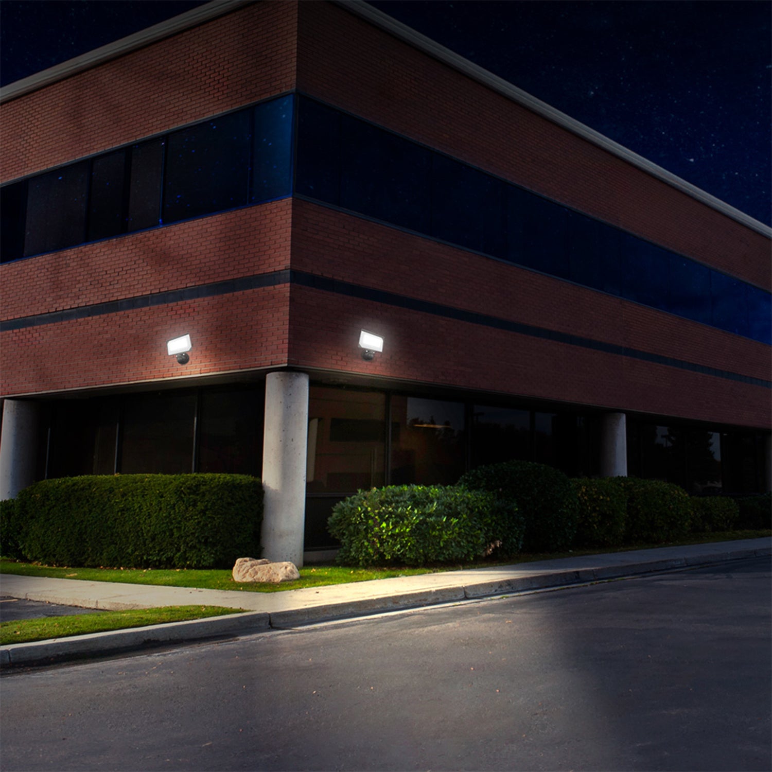 50W Cool White 4000K 5600 Lumens Bronze LED Flood Light (2-Pack)