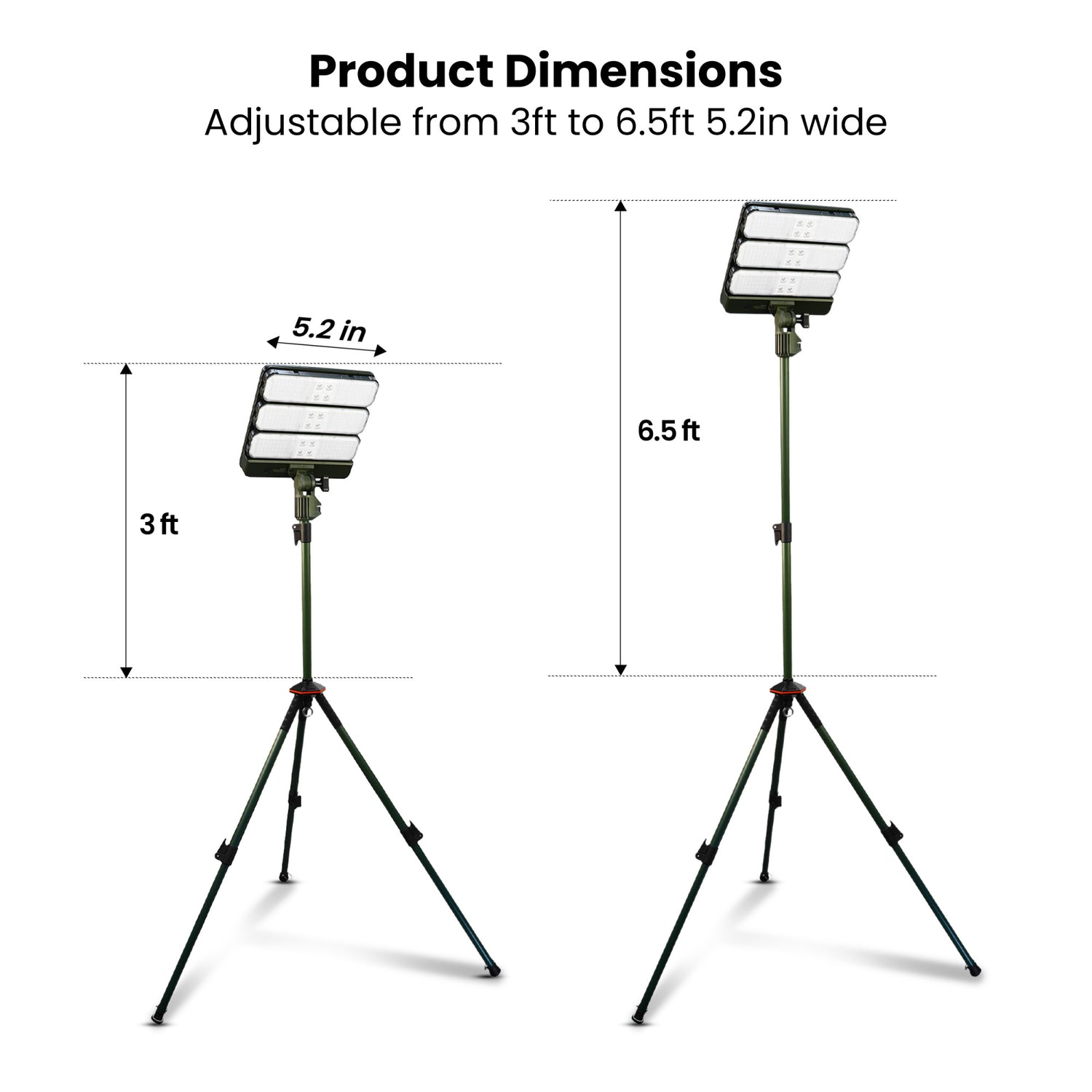 High Lumen LED Solar Work Light with Tripod
