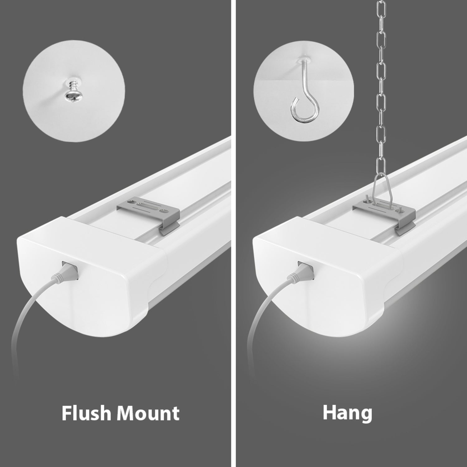 4ft 55W Cool White (4000K) Wrap Utility Light with Motion Sensor and Remote