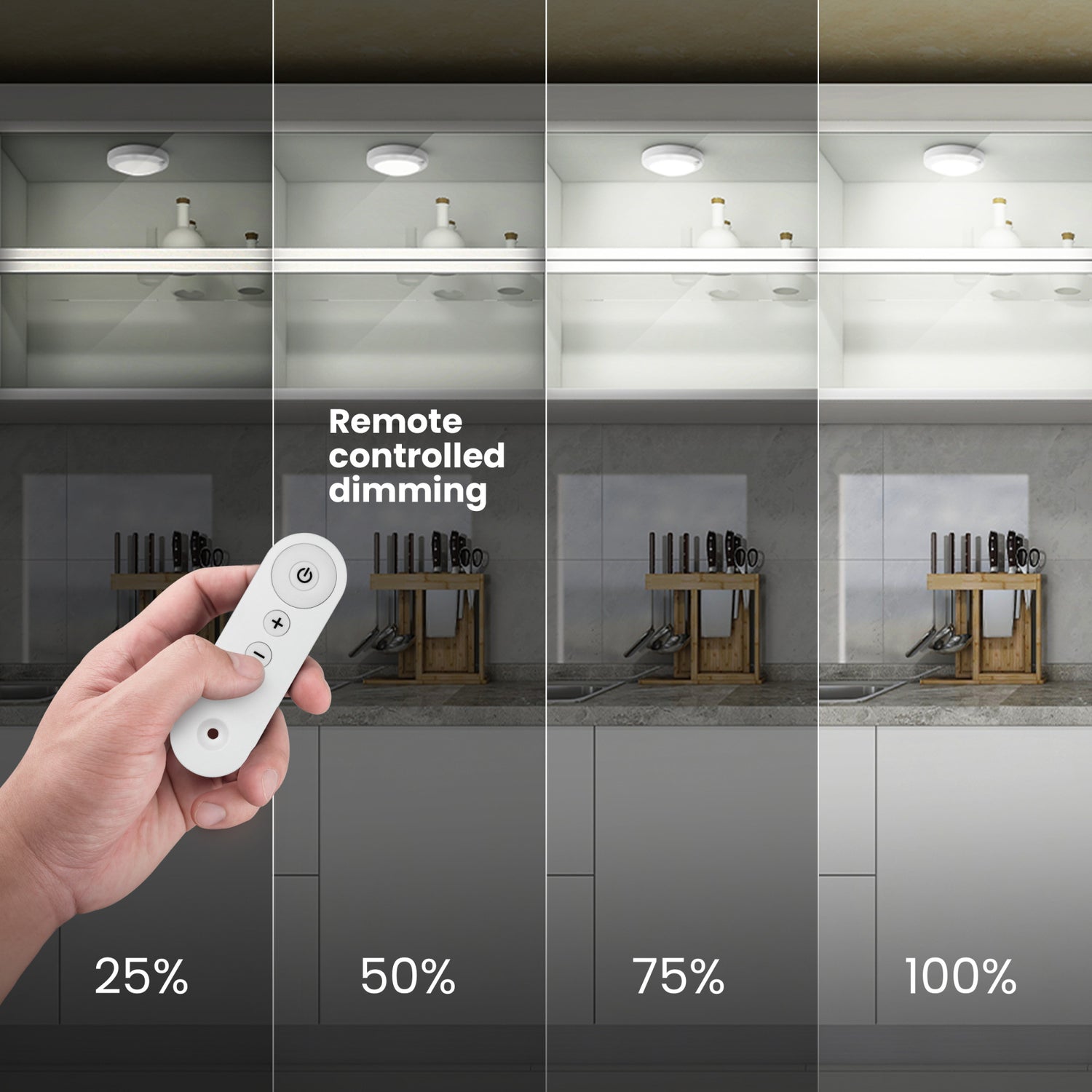 7.5 in. Round Rechargeable Battery Remote Controlled Ceiling Fixture