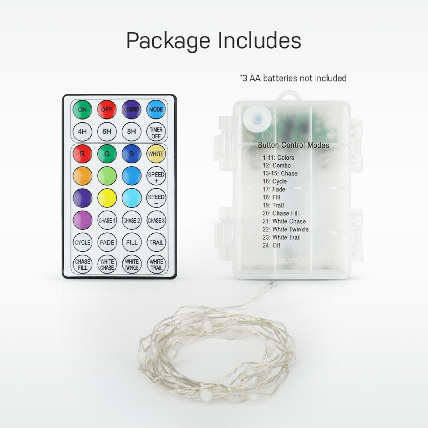 6 ft. Color Changing Silver Wire Fairy String Light