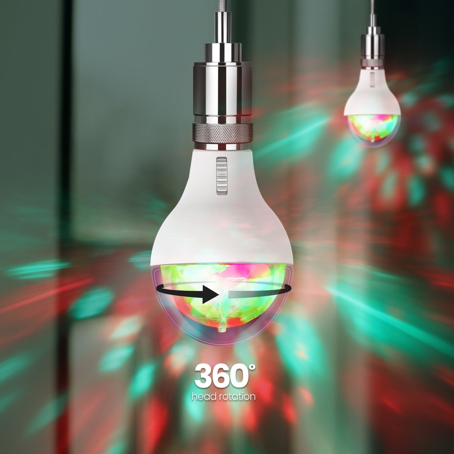 LED 4-Mode Multicolor Rotating Disco Light