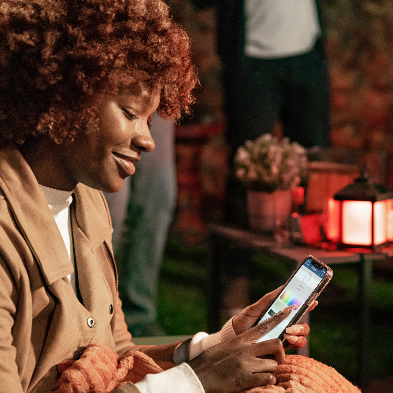 OneSync Landscape LED Square Solar Lantern