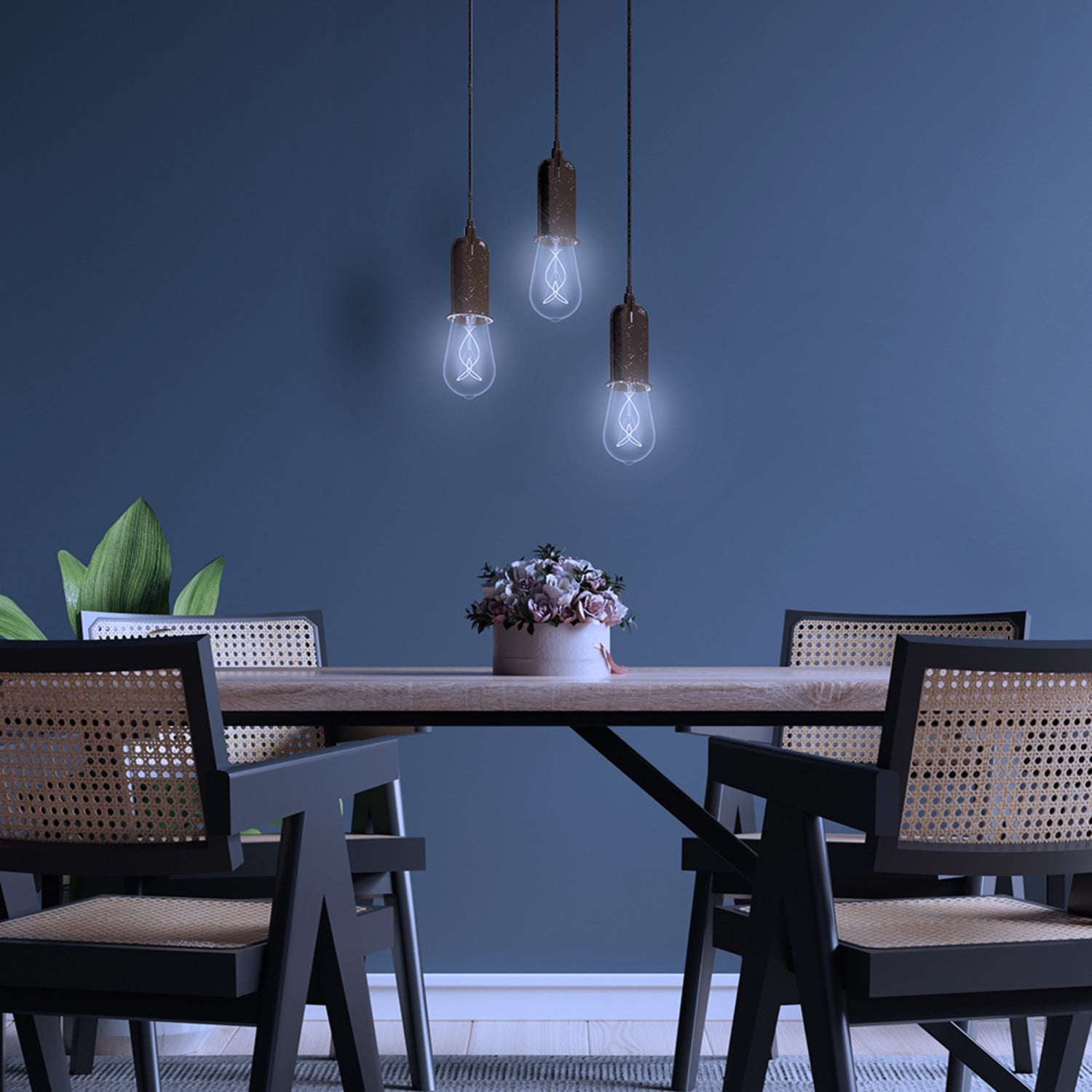 8.2W (60W Equivalent) Daylight (5000K) ST19 Shape (E26 Base) LED Designer White Filament Bulb