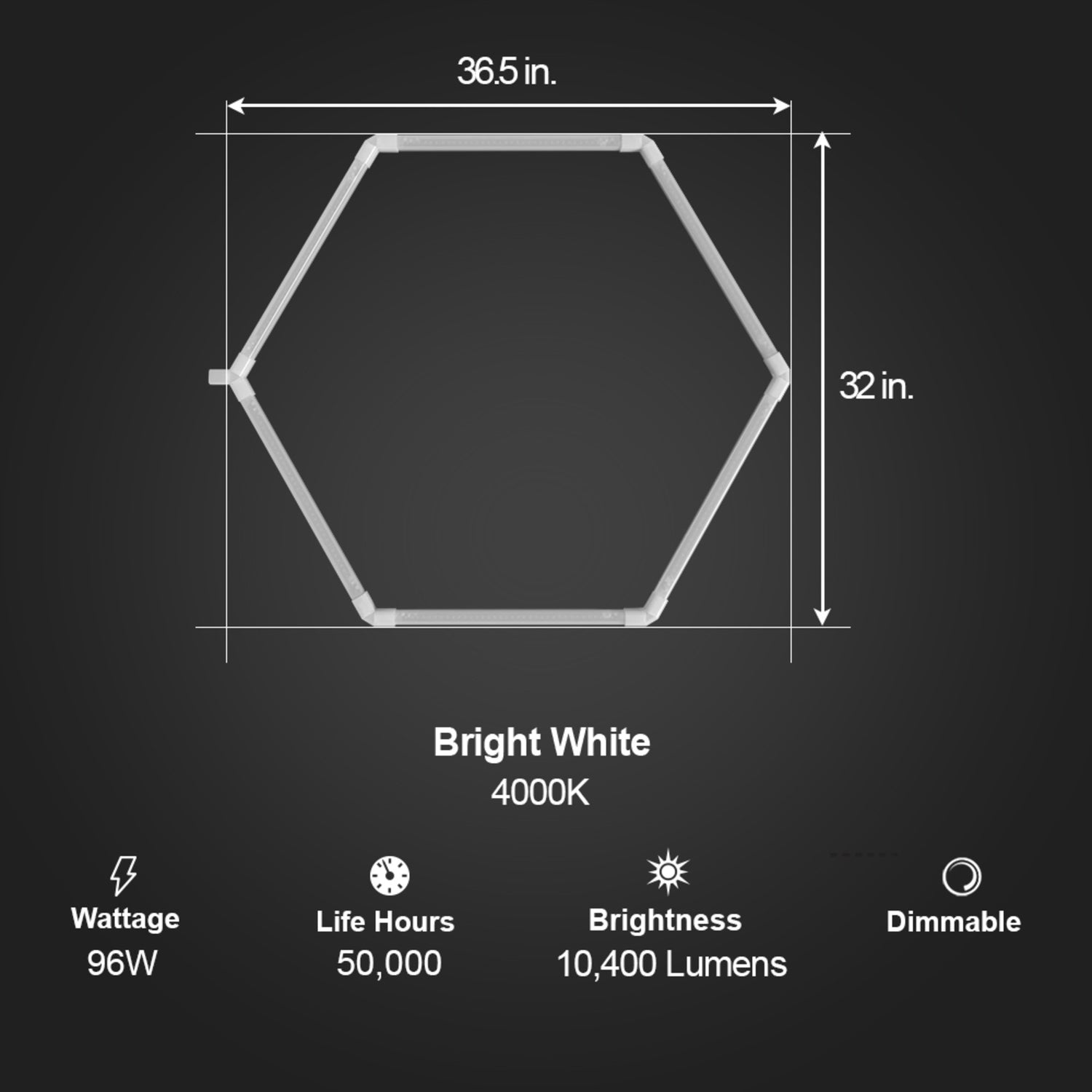 3 Grid Flexagon LED Utility Light