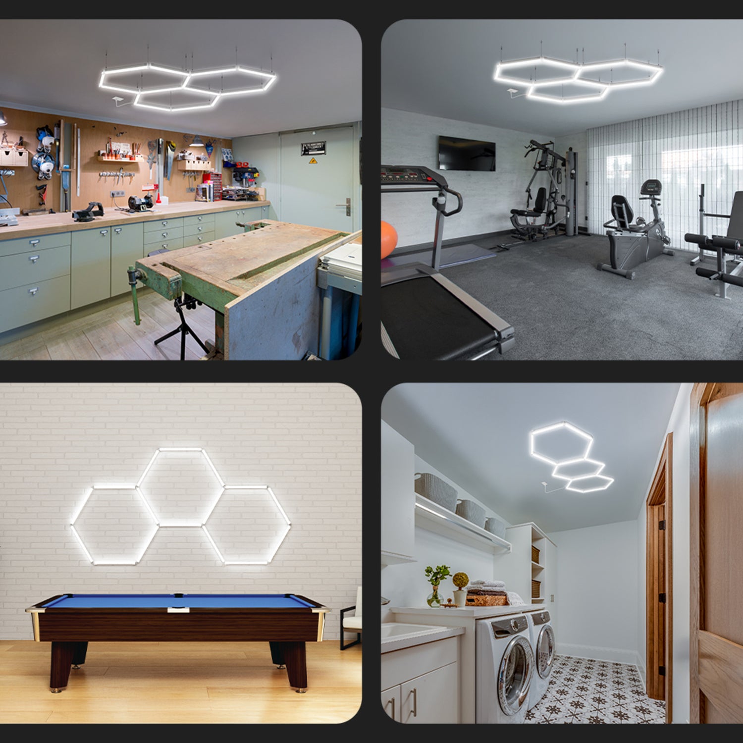 3 Grid Flexagon LED Utility Light