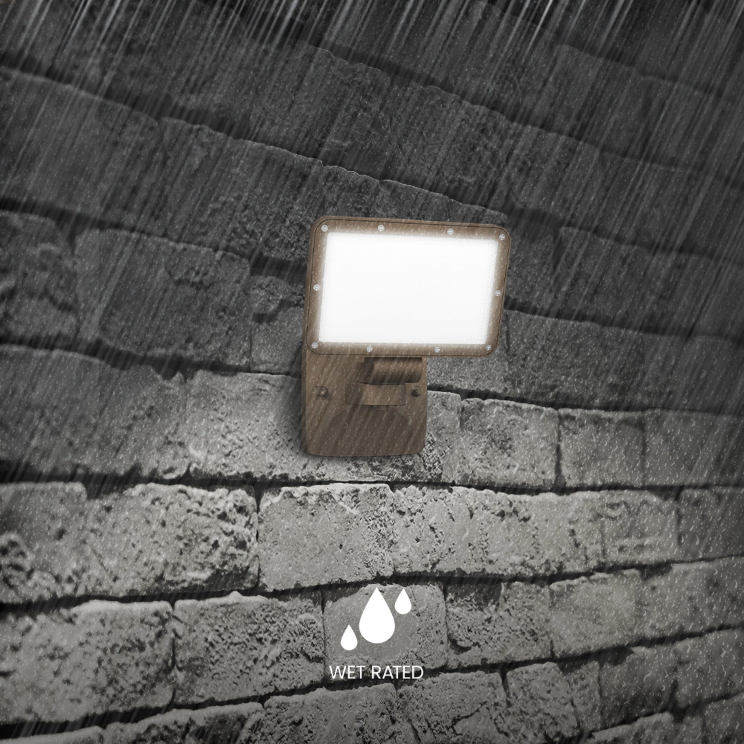 8500 Lumen Adjustable White Wall Flood Light with Lumen Select