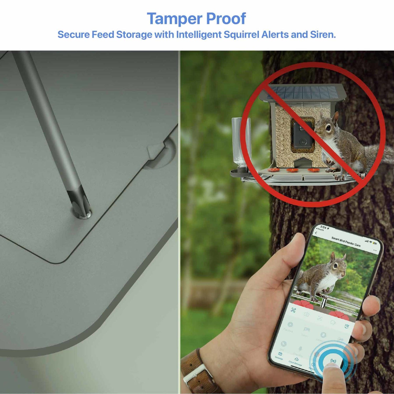 2.5L Smart Solar Camera Bird Feeder