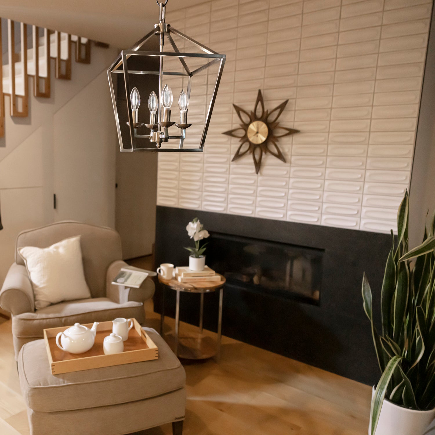 5.5W (60W Replacement) True White (3500K) B10 Candelabra (E12 Base) Dimmable Torpedo Tip Exposed White Filament Chandelier LED Bulb (3-Pack)