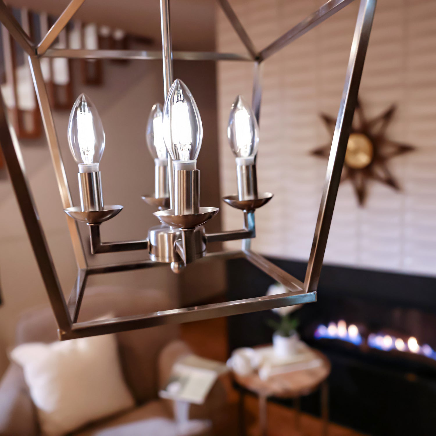 5.5W (60W Replacement) True White (3500K) B10 Candelabra (E12 Base) Dimmable Torpedo Tip Exposed White Filament Chandelier LED Bulb (3-Pack)