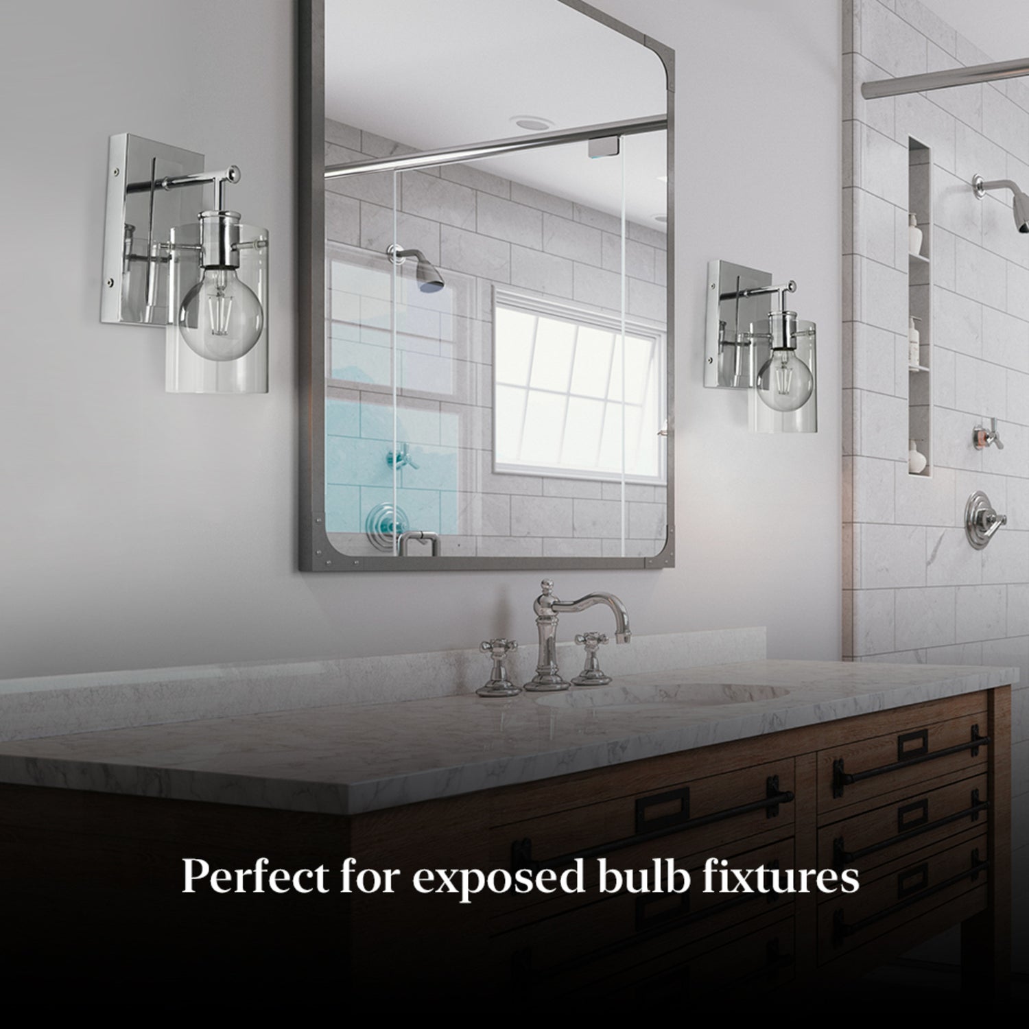 5.5W (60W Replacement) Daylight (5000K) Globe Shape (E26 Base) Exposed White Filament LED Bulb (3-Pack)