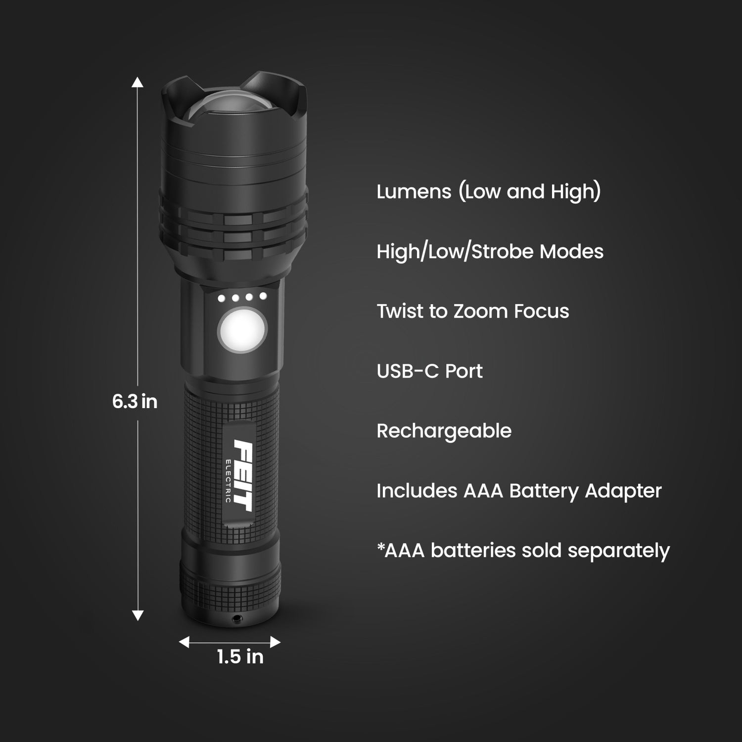 1500 Lumen Flex Power LED Flashlight