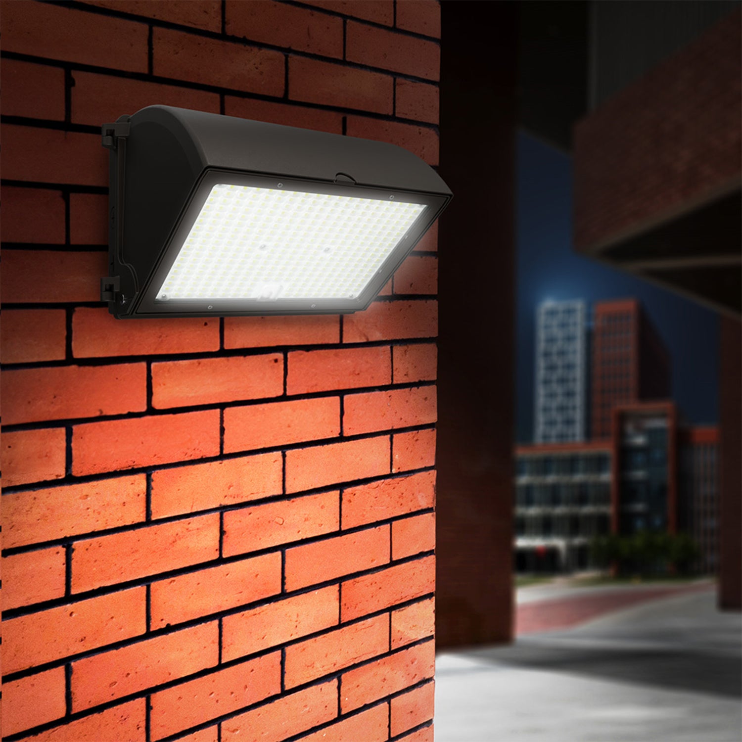 18,000 Max Selectable Lumen 3CCT Adjustable White Beam Angle Adjustable Bronze Wall Pack Light