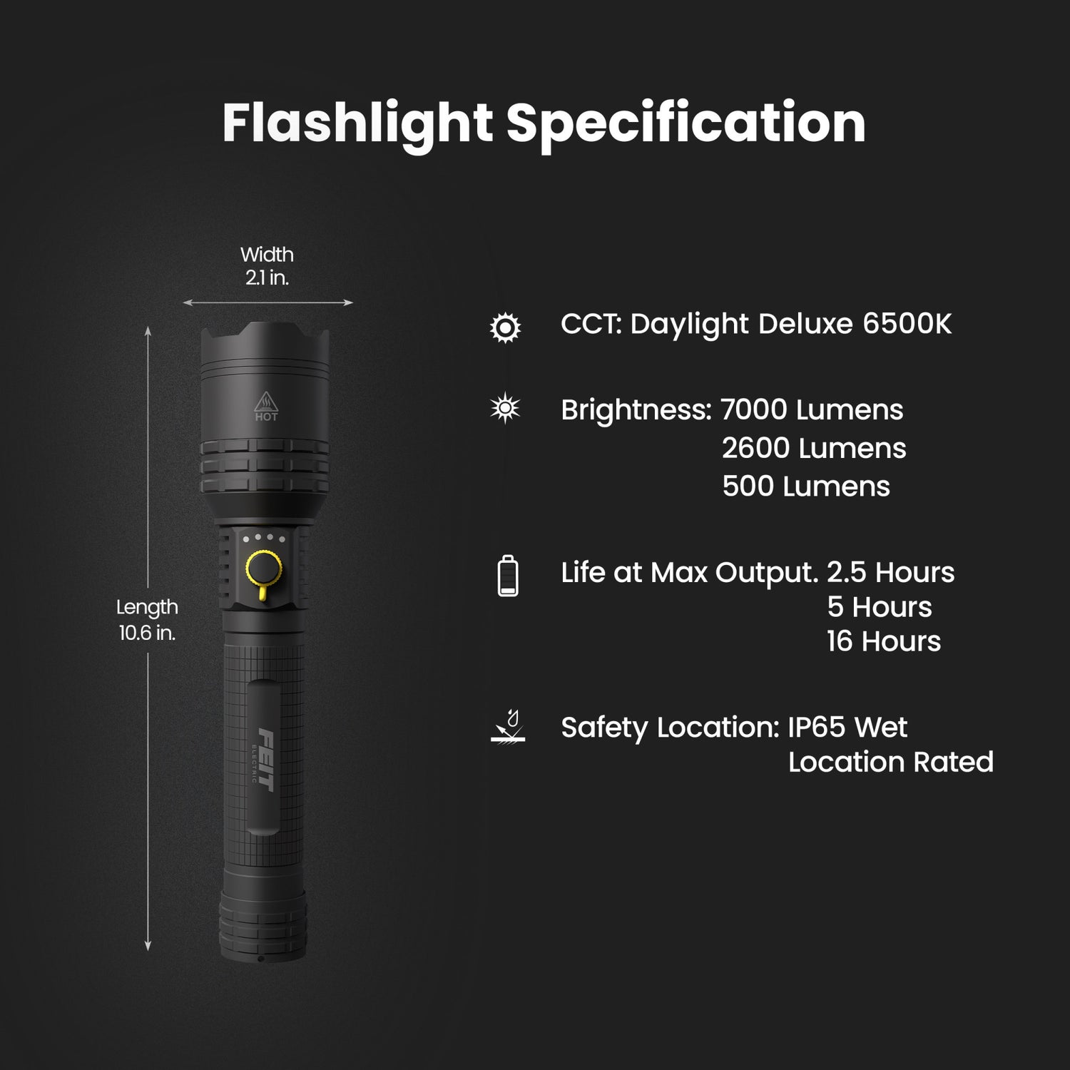 10.45 in. Flex Power LED Flashlight