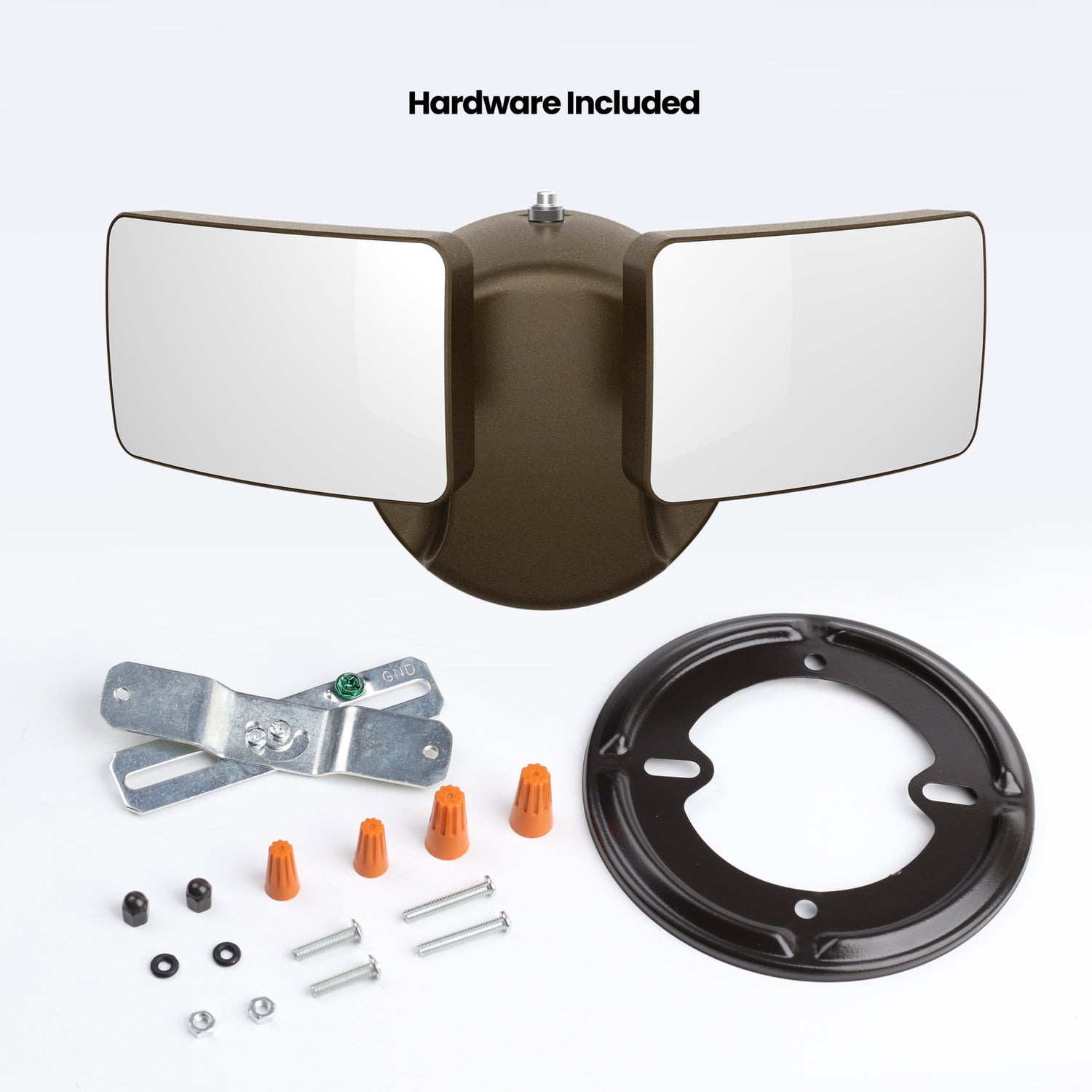 28W Bronze Outdoor Integrated LED Flood Light with Dusk to Dawn