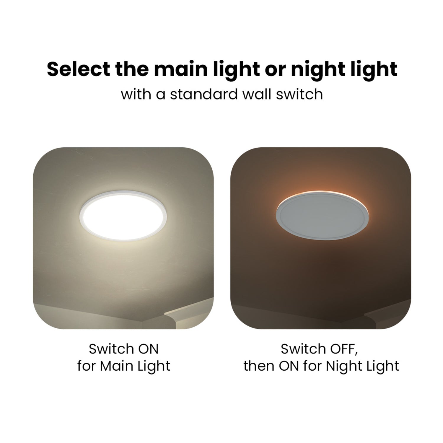 15" 5CCT Edge-Lit Flat Panel LED Ceiling Fixture