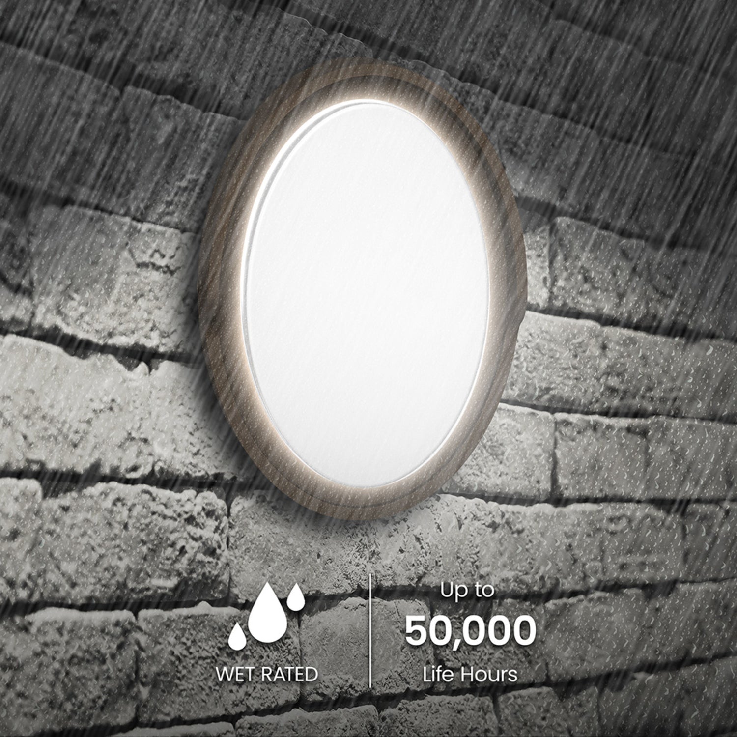 17W 1200 Lumen Adjustable White Dusk to Dawn Oval Outdoor Wall Light, Bronze