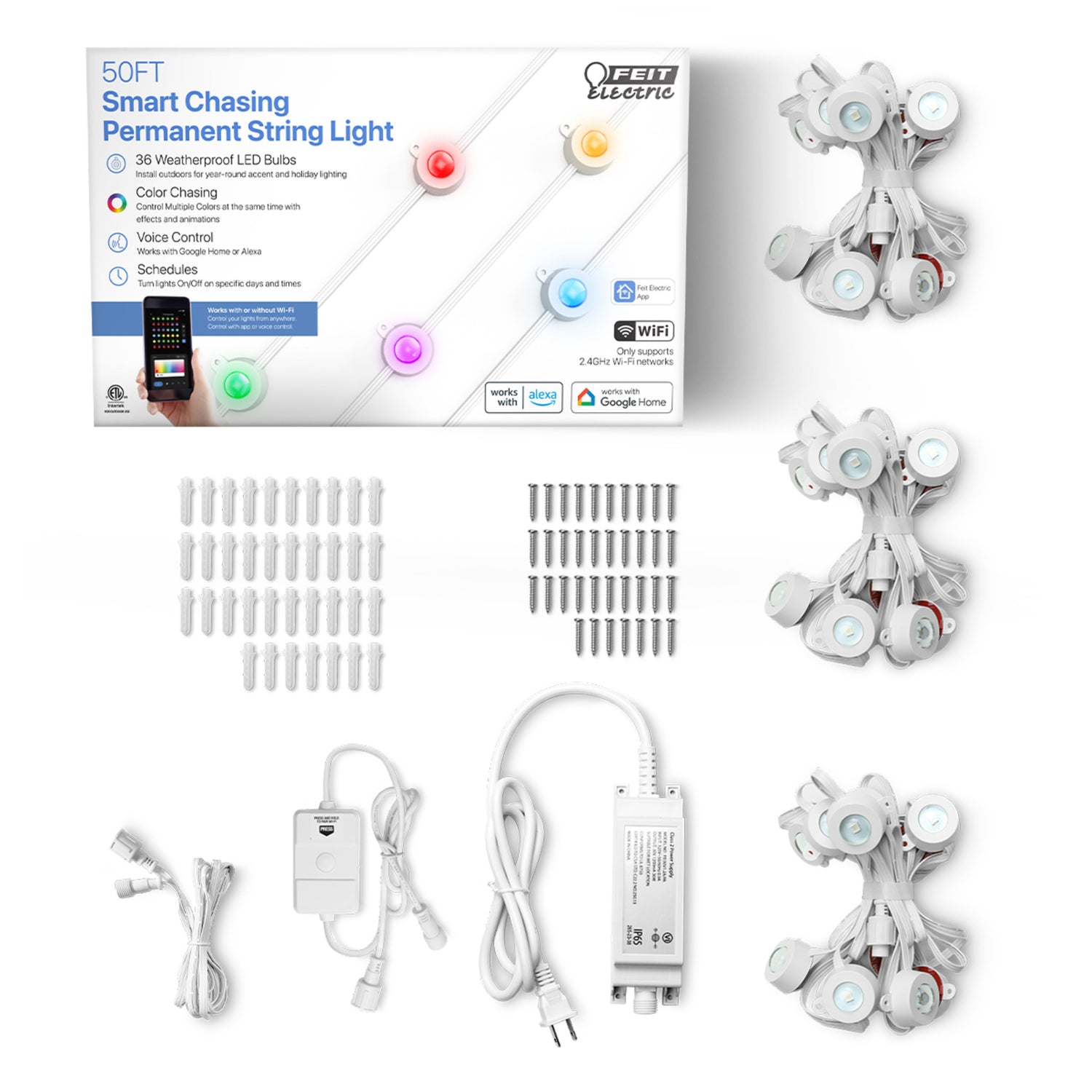 50 ft. Smart Chasing Permanent Lights