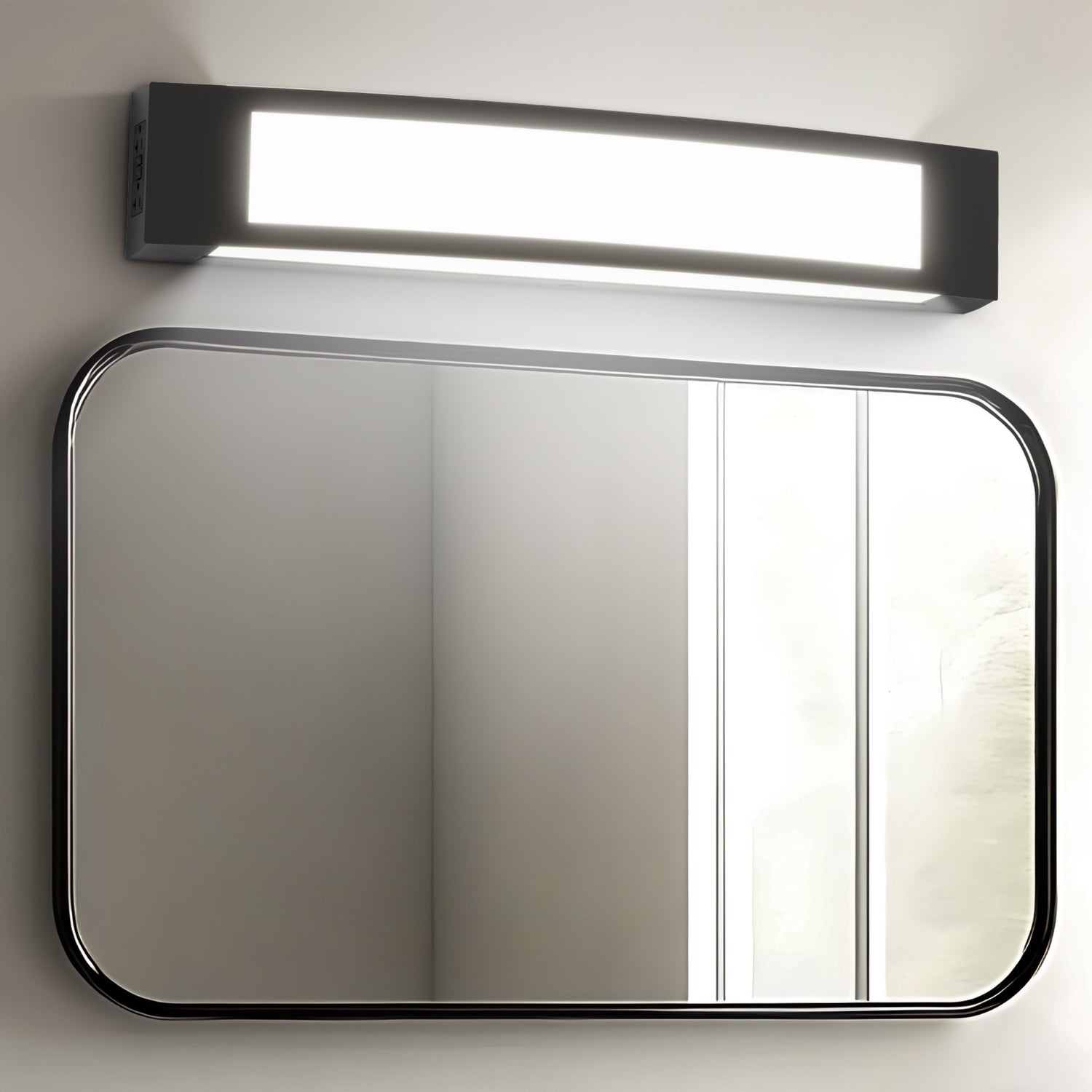 26 in. Vanity with Outlet, Black