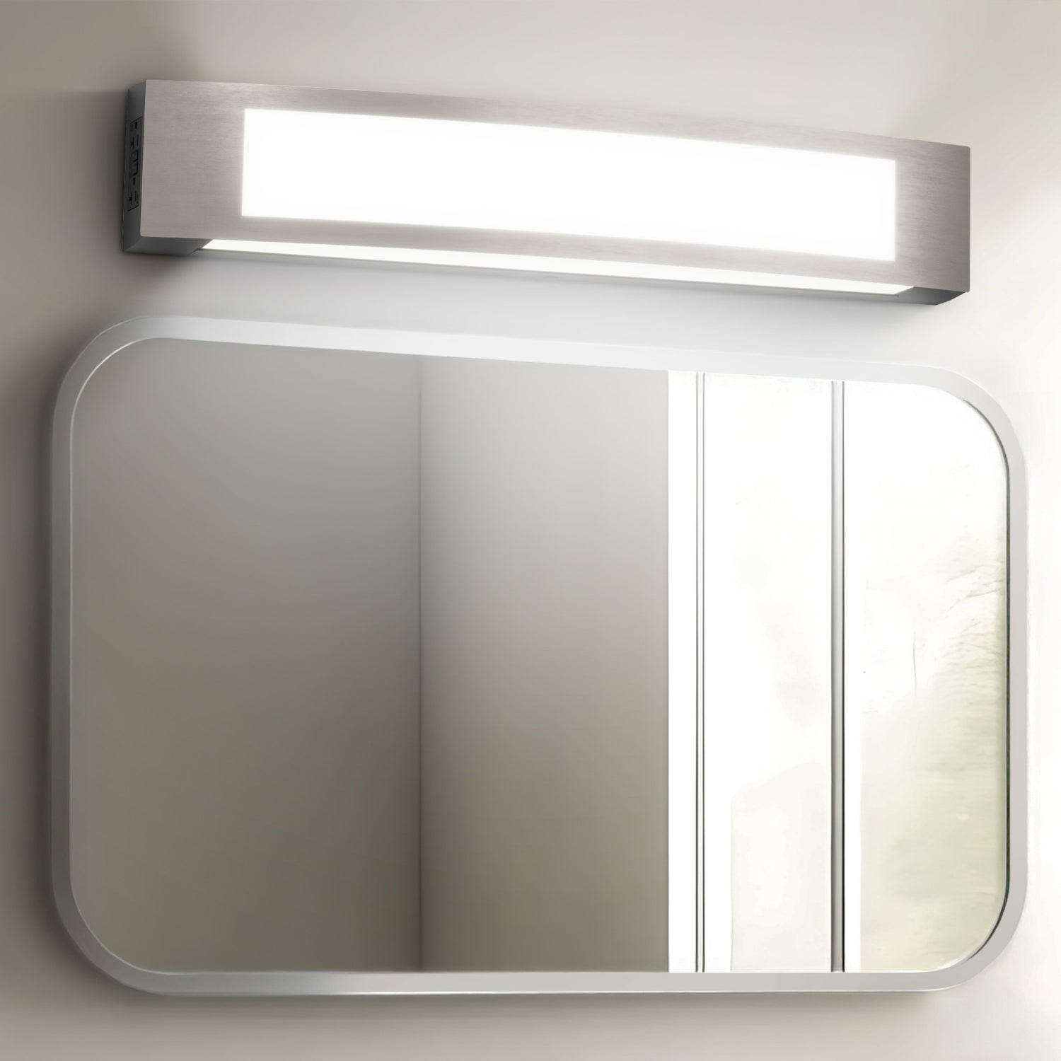 26 in. Vanity with Outlet, Nickel