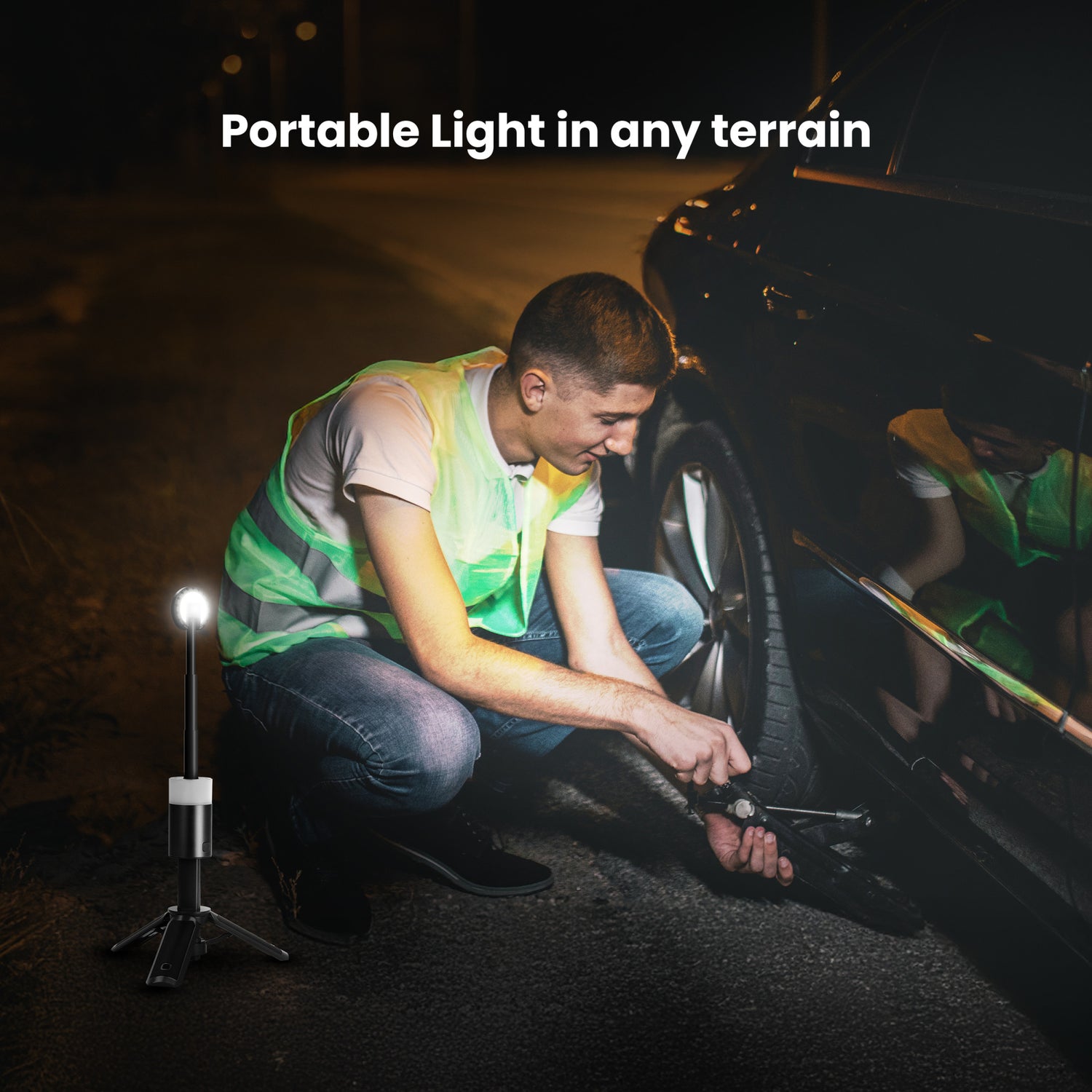 1000 Lumens Rechargeable Mini LED Work Light with Tripod