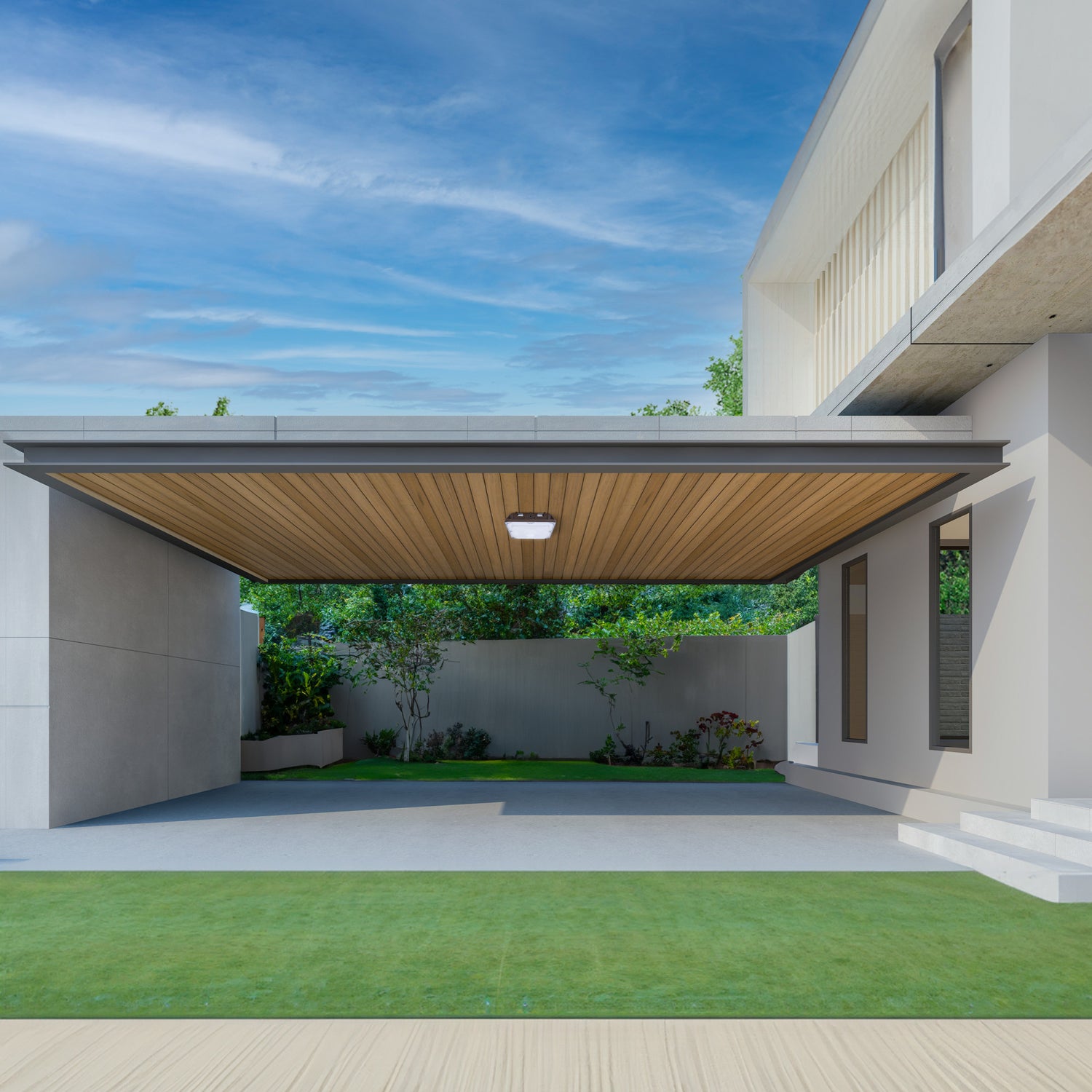 4000 Lumens Adjustable White LED Outdoor Canopy Light