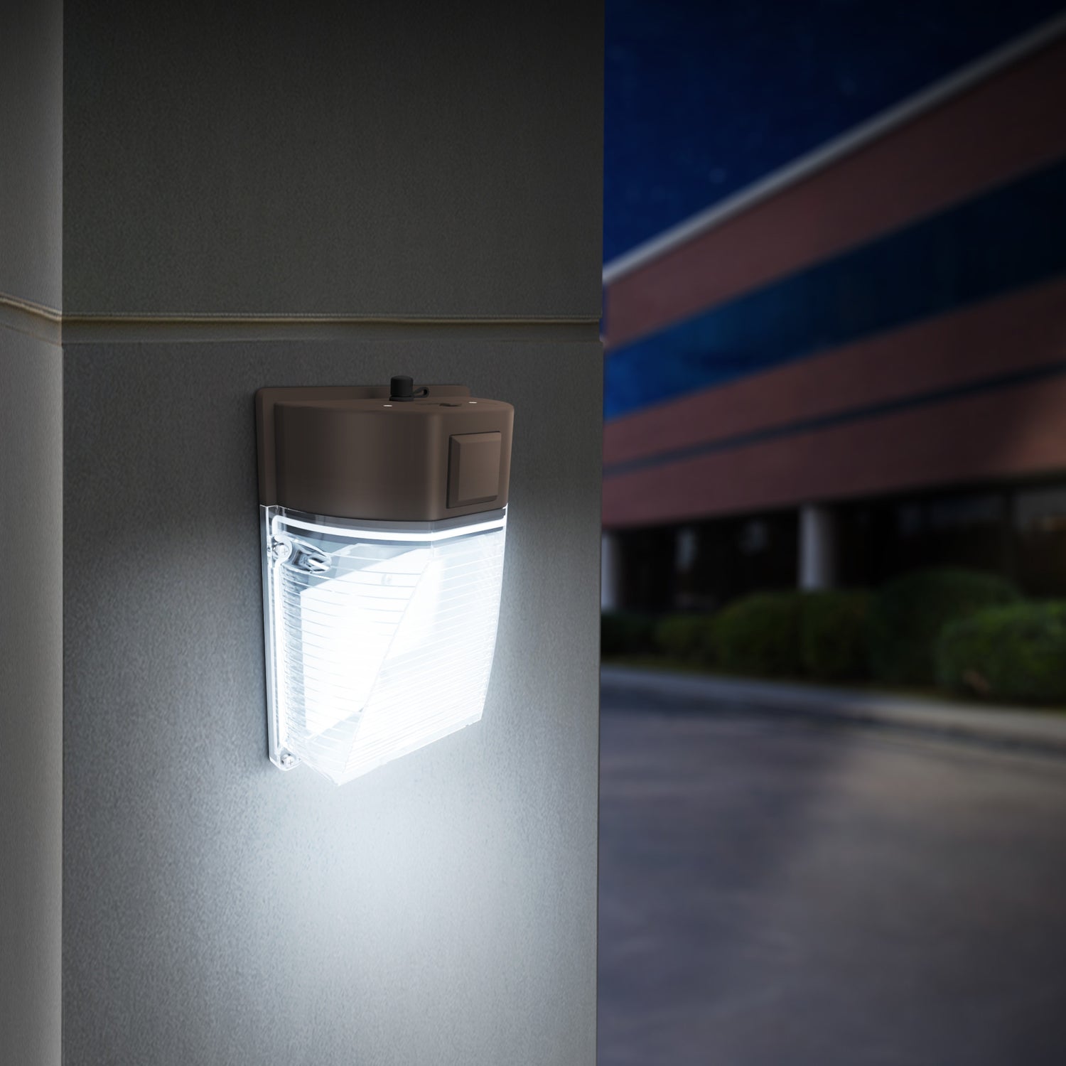 4000/3000/1500 Lumens Adjustable White Motion Mini Wall Pack Light