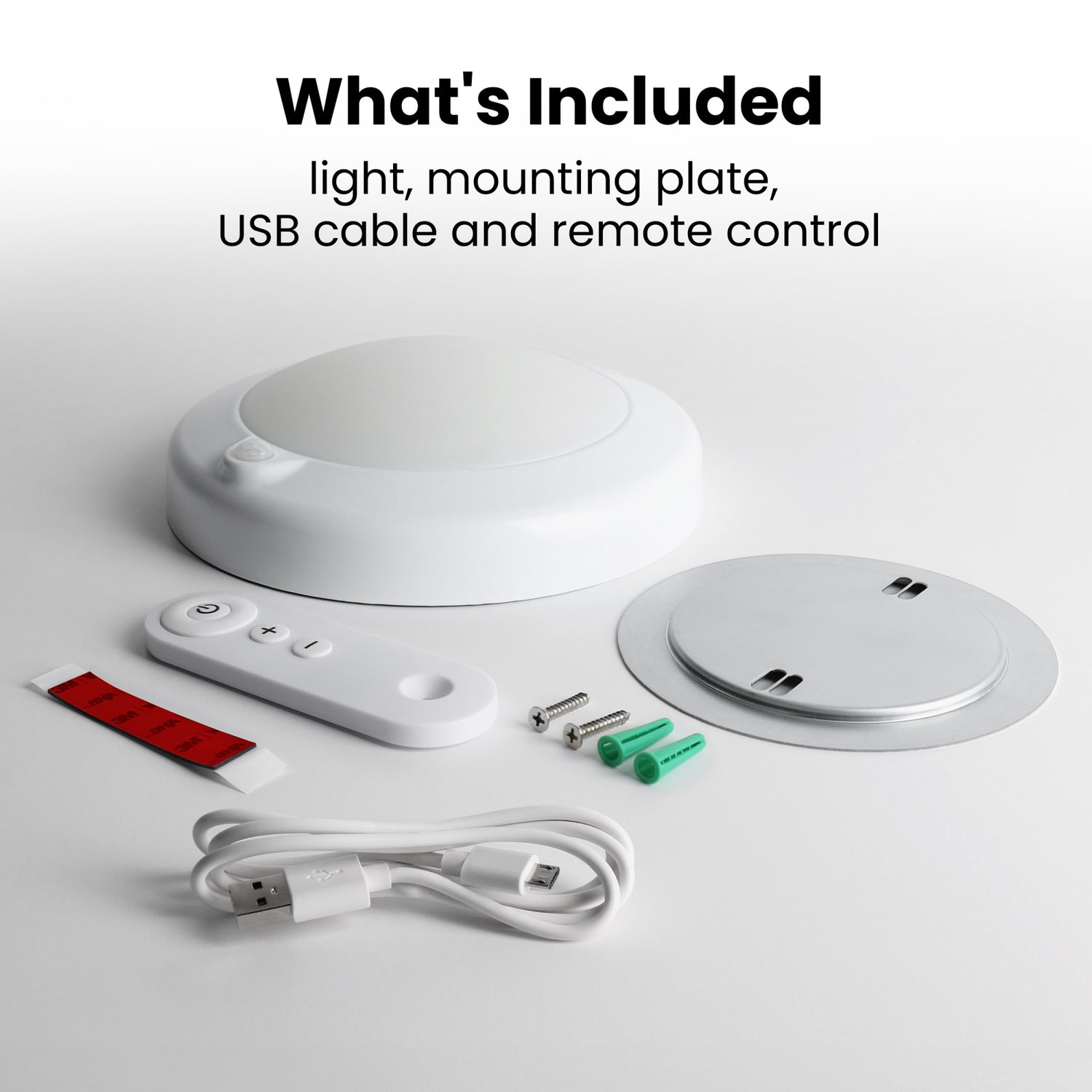 7.5 in. Round Rechargeable Battery Remote Controlled Ceiling Fixture