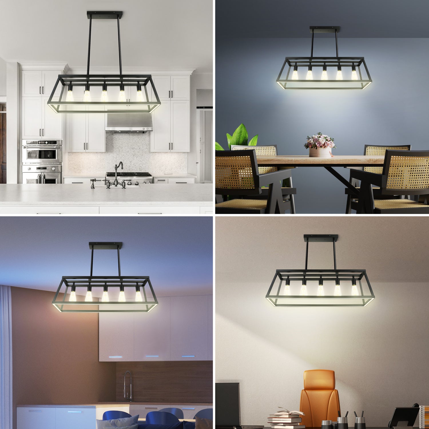 Katalyst Collection LED Decorative 5-Light Chandelier Matte Black