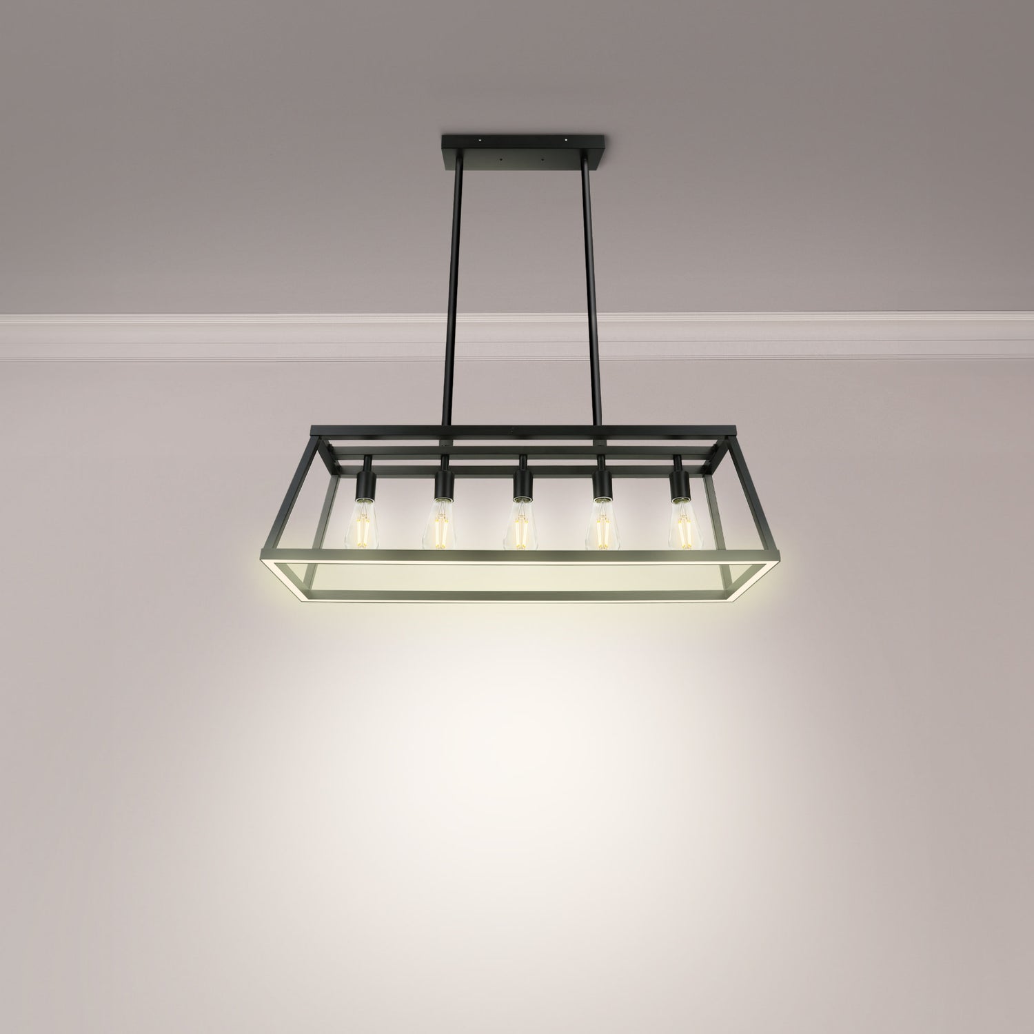 Katalyst Collection LED Decorative 5-Light Chandelier Matte Black