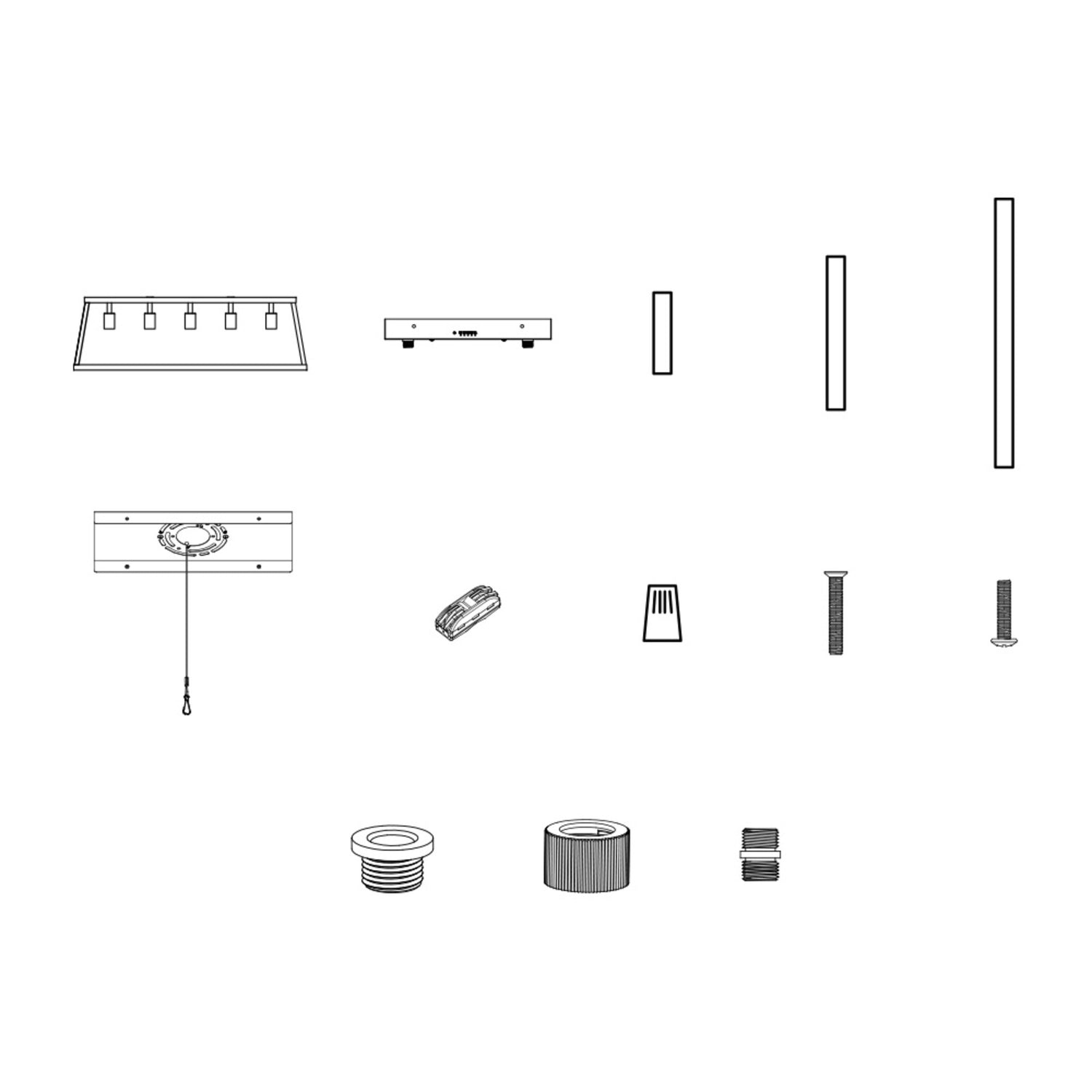 Katalyst Collection LED Decorative 5-Light Chandelier Matte Black