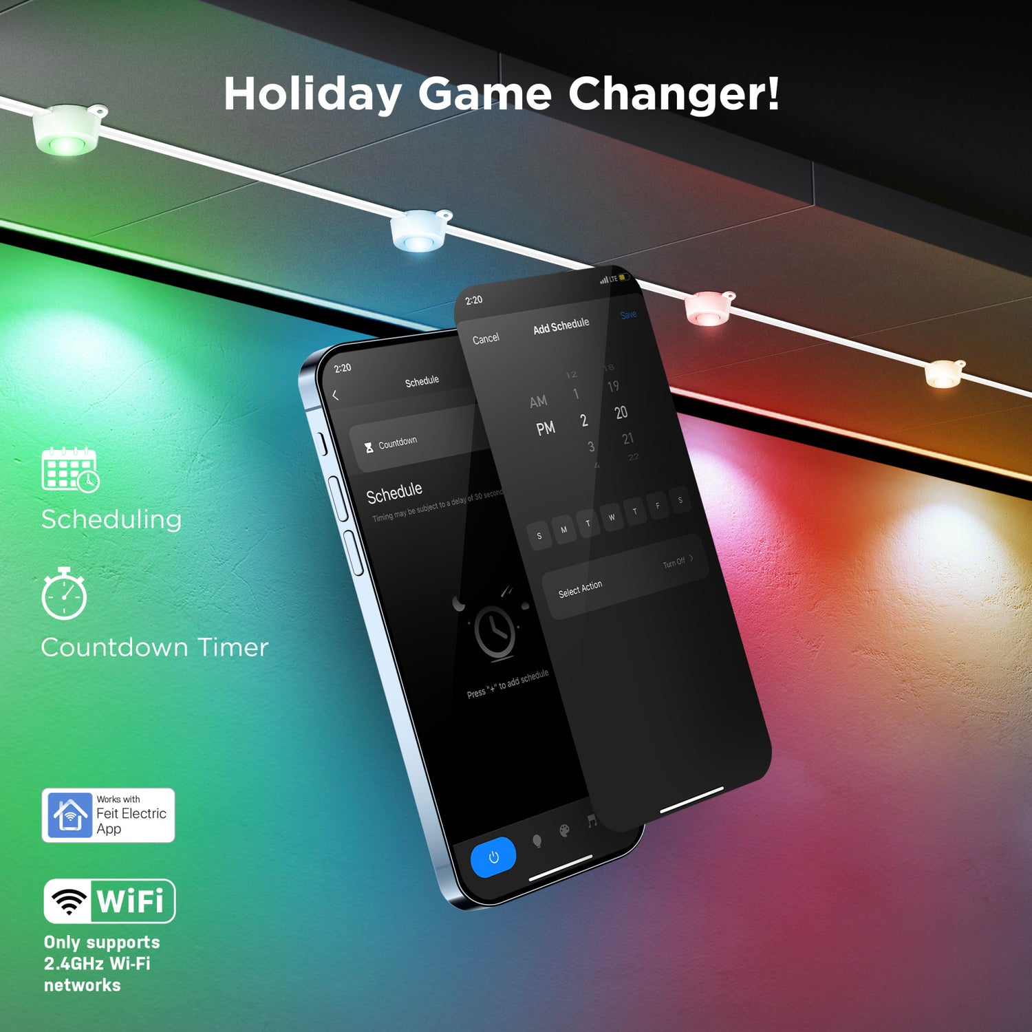 100 ft. Smart Color Changing Permanent Outdoor LED String Lights