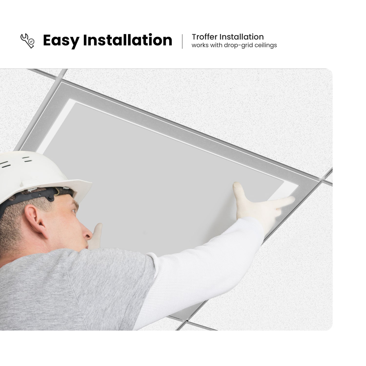 Vista 2 ft. x 2 ft. Troffer LED Skylight Drop Ceiling Light Fixture