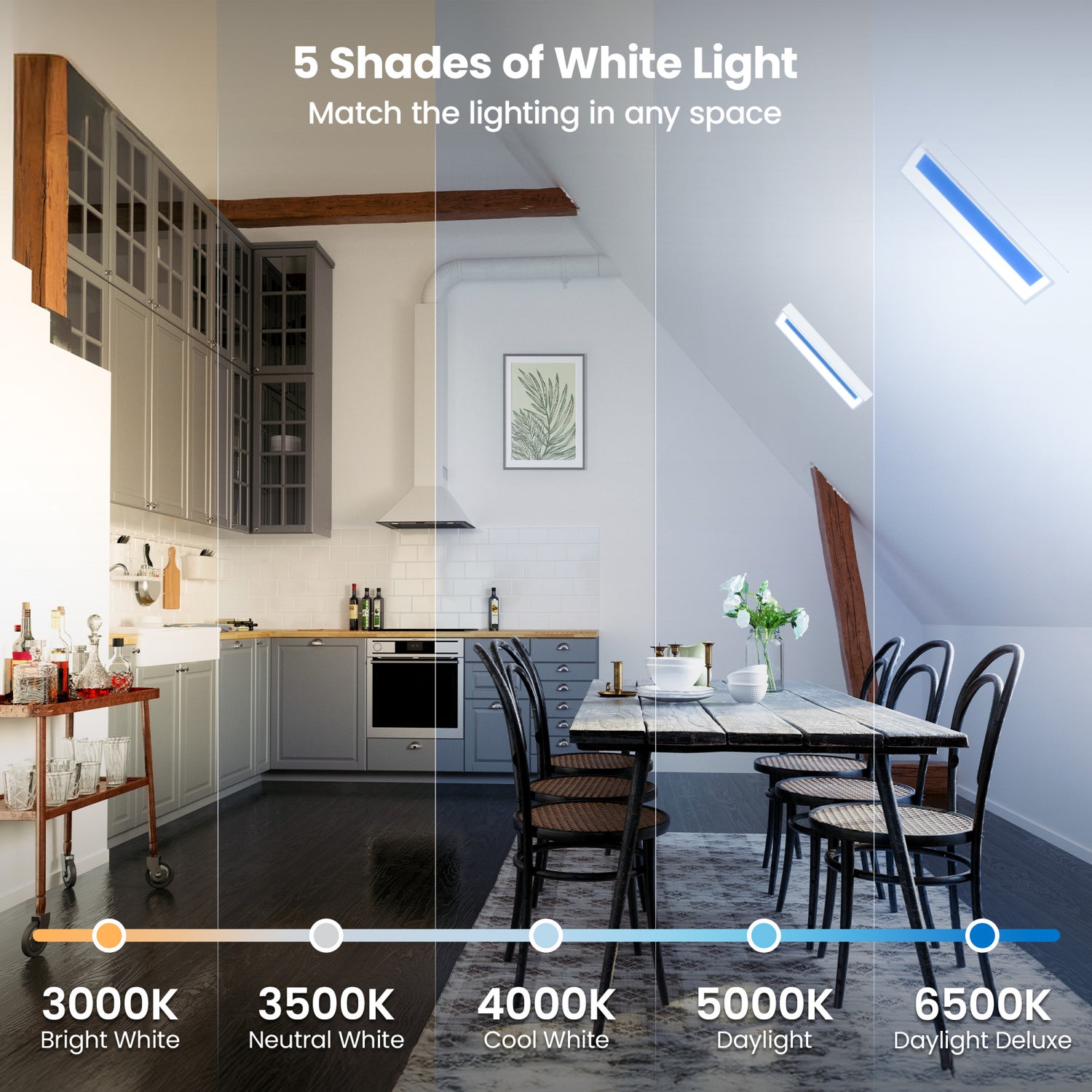 Vista 0.5 ft. x 2 ft. Flat Panel LED Skylight Fixture