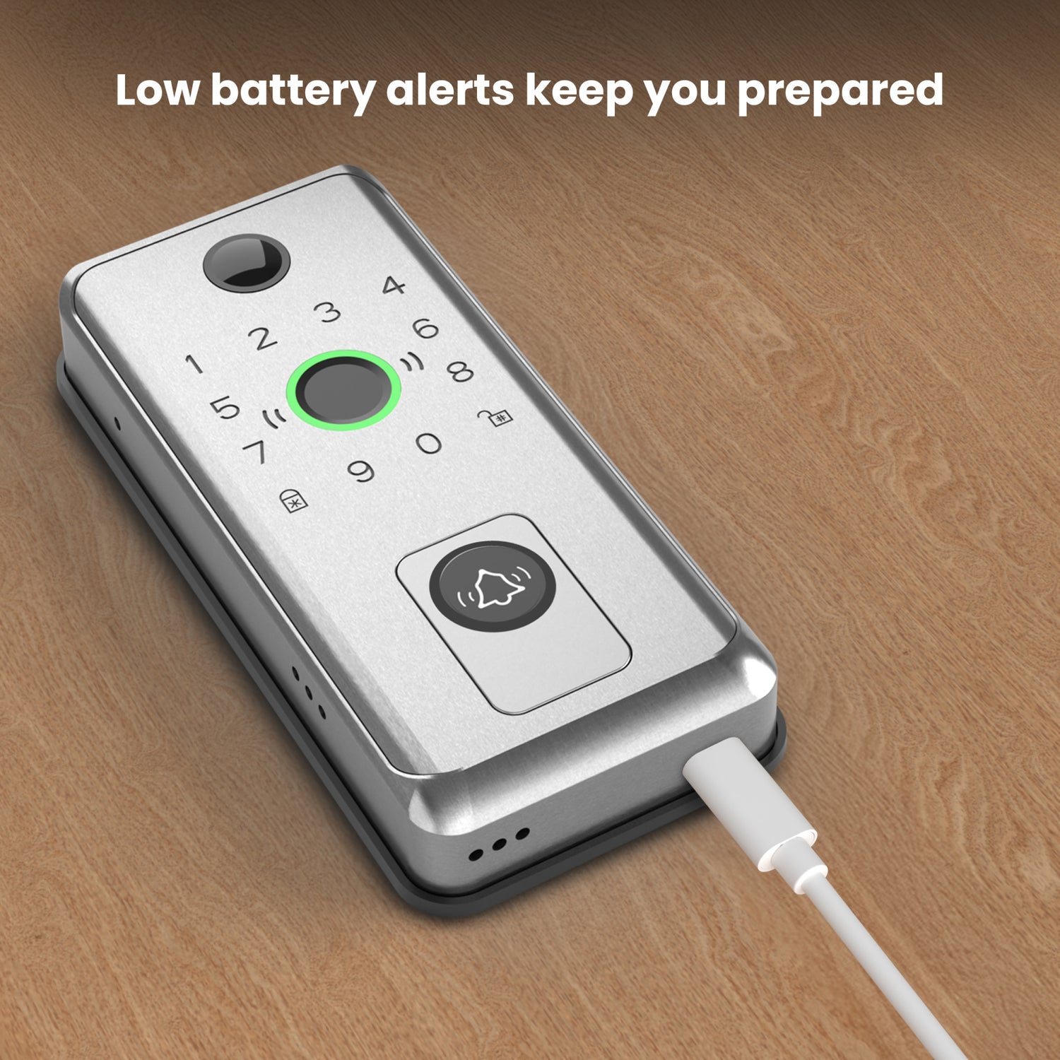 Smart Door Lock with Camera Doorbell, Satin Nickel