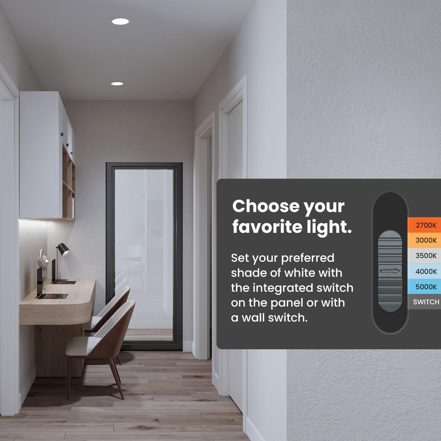 6 in. 10.25W (65W Replacement) Adjustable White Canless LED Recessed Lights with Battery Backup