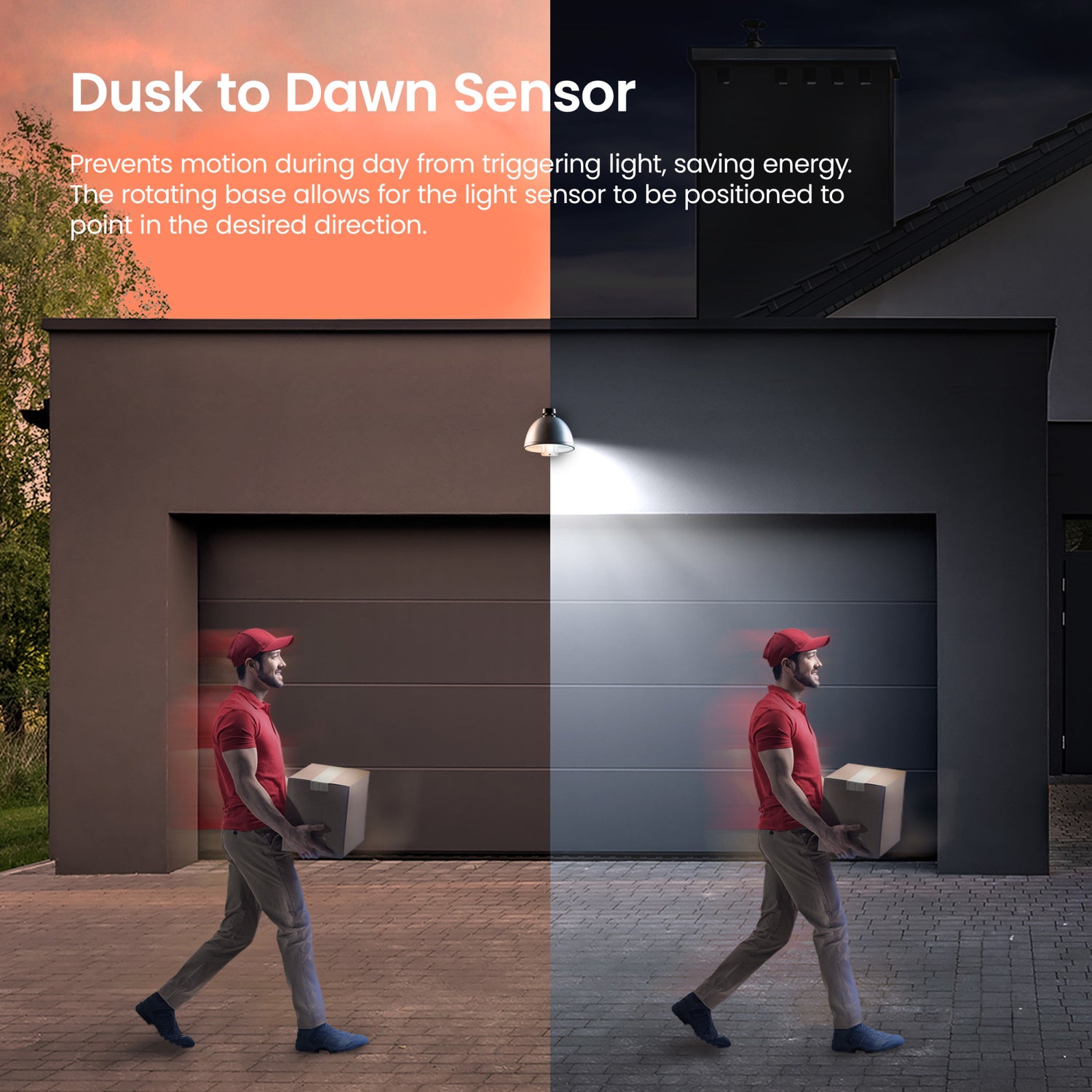 45W (300W Replacement) Daylight (5000K) Corn Cob Yard Light With Dusk to Dawn and Motion Sensors