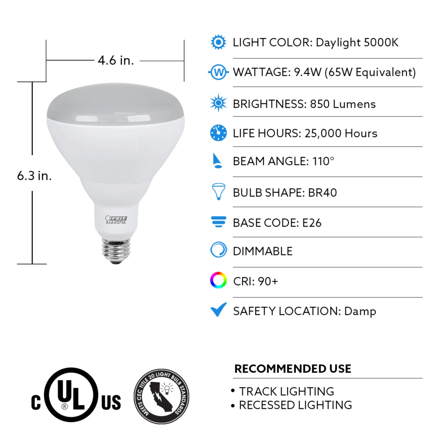 64W ReplacementBR40 Dimmable Enhance Reflector LED